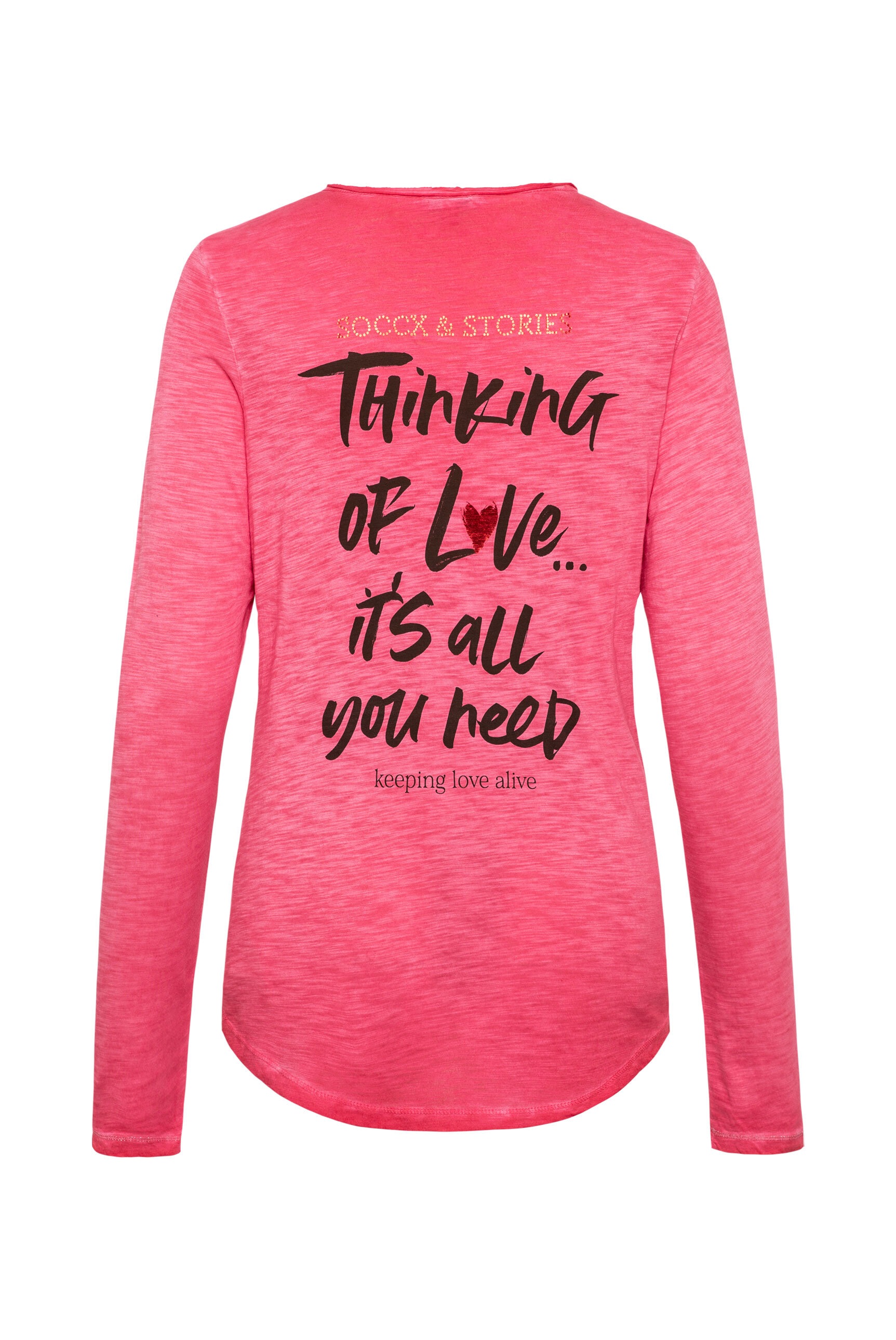 SOCCX Langarmshirt mit Brusttasche