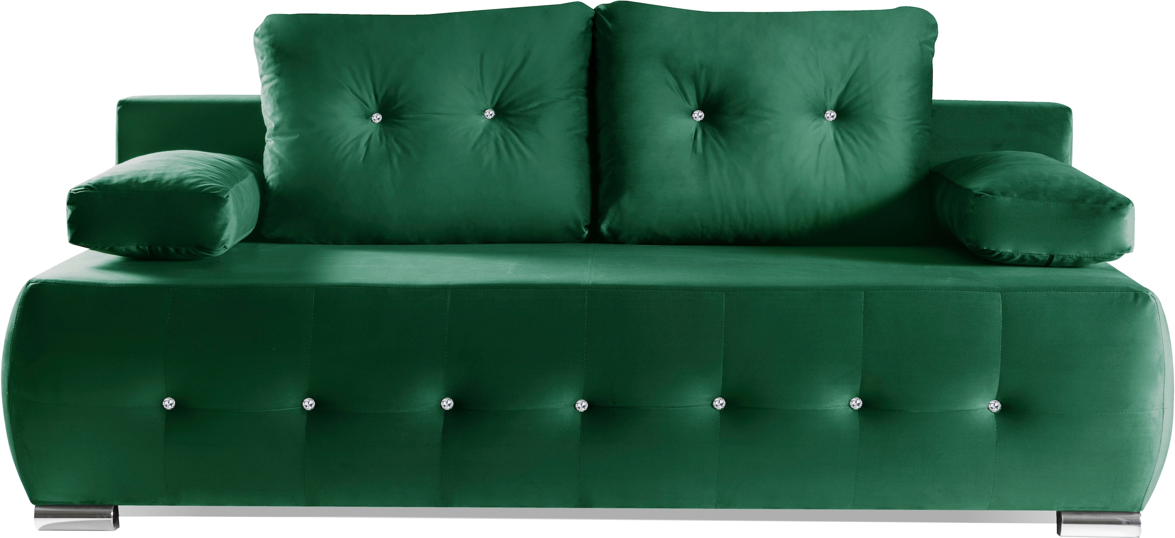 WERK2 Schlafsofa "Monaco", 2-Sitzer Schlafcouch mit Bettkasten & funkelnden günstig online kaufen
