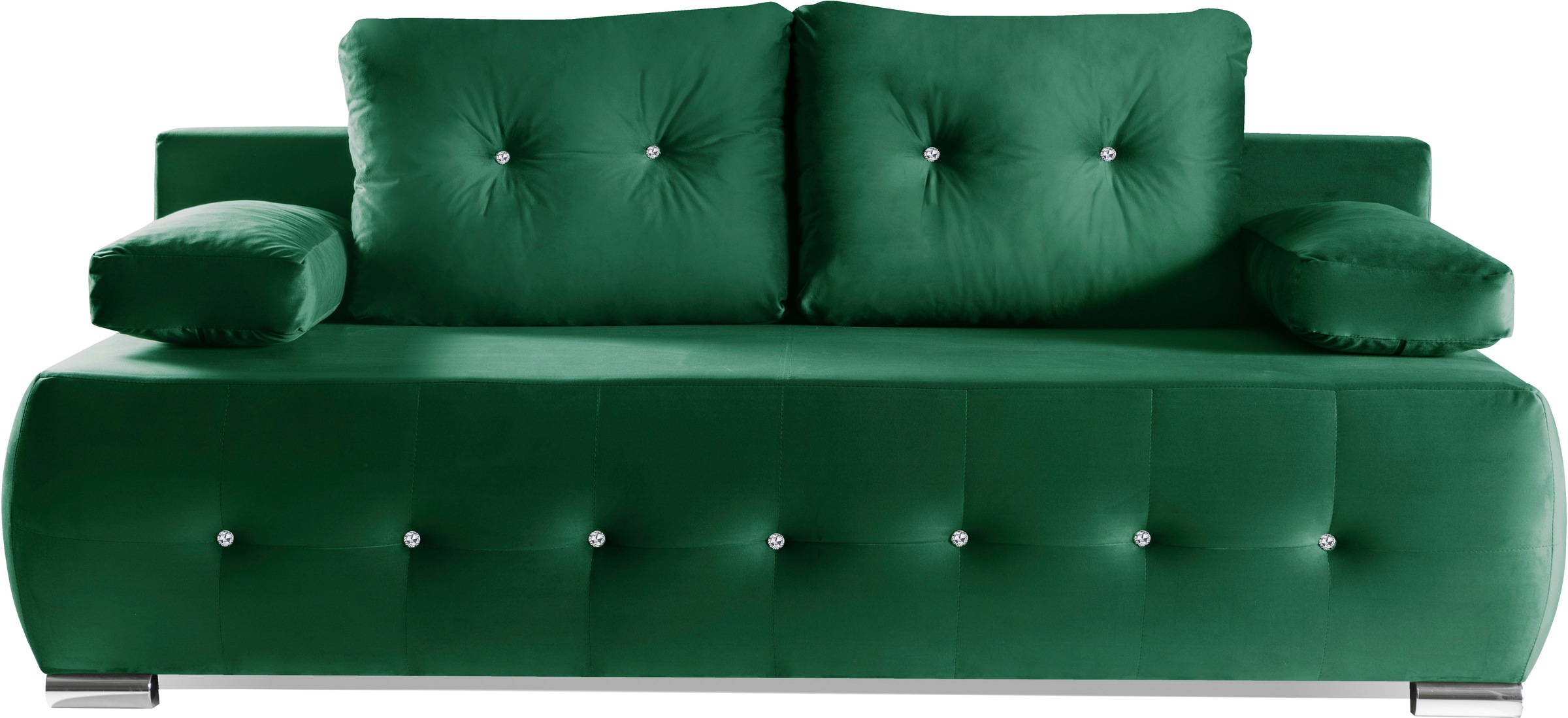 WERK2 Schlafsofa "Monaco Design Bettsofa, pflegeleichter Samtoptik Bezug, B günstig online kaufen