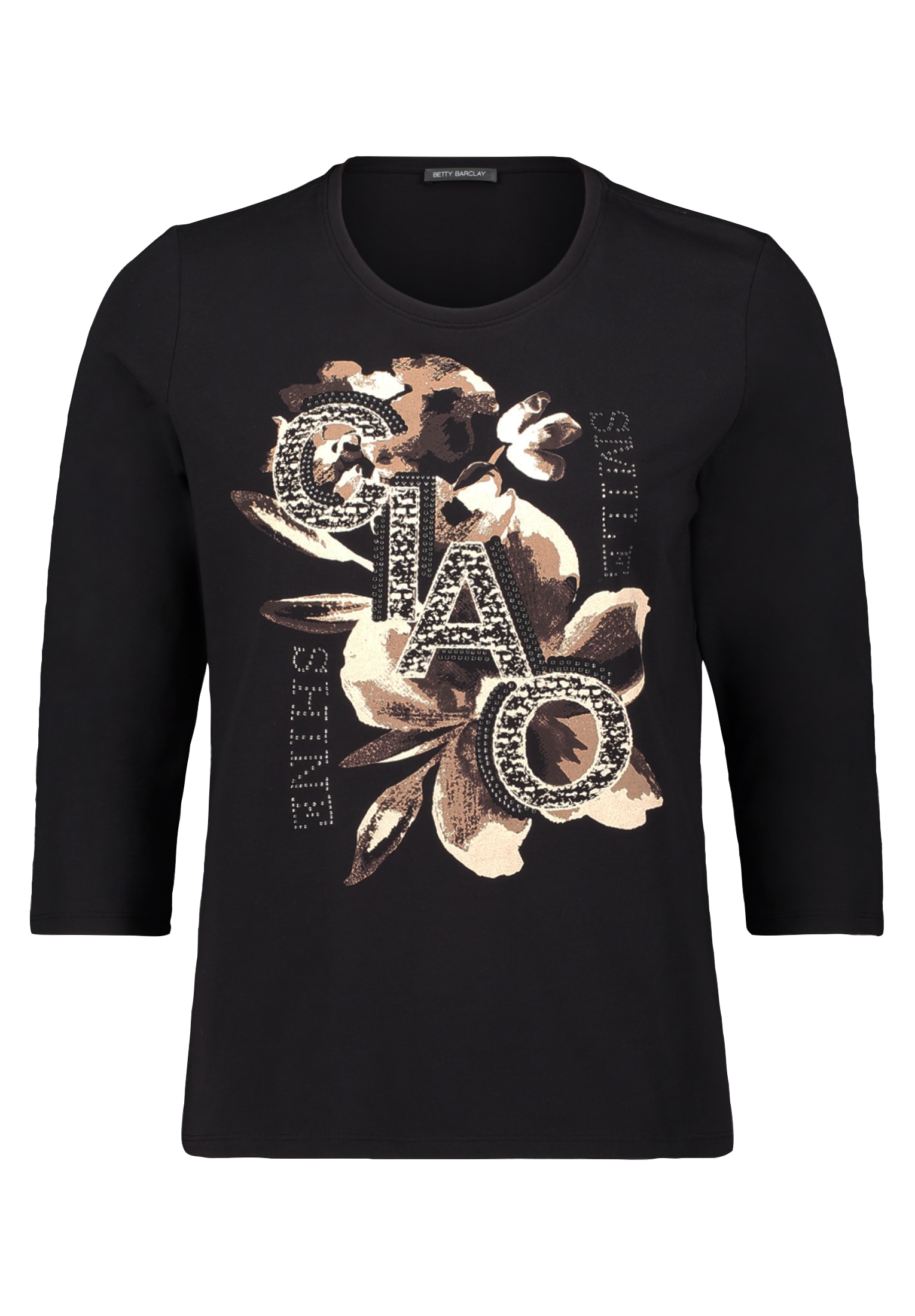 Betty Barclay 3/4-Arm-Shirt »Betty Barclay Damen Basic Shirt mit Placement«, (1 tlg.)
