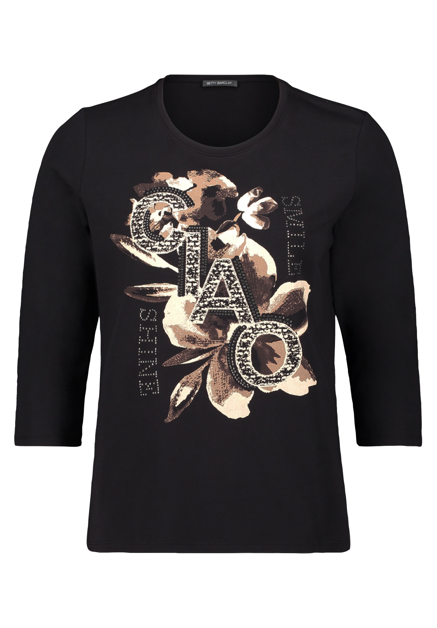 Betty Barclay 3/4-Arm-Shirt "Betty Barclay Damen Basic Shirt mit Placement" günstig online kaufen