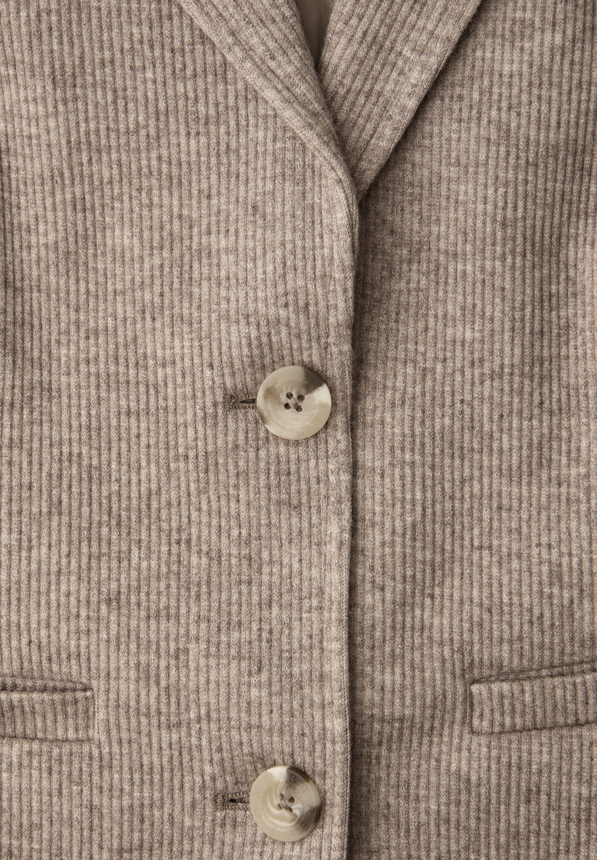 STREET ONE Jackenblazer Rippstrick‑Look mit Reverskragen, mit Viskose