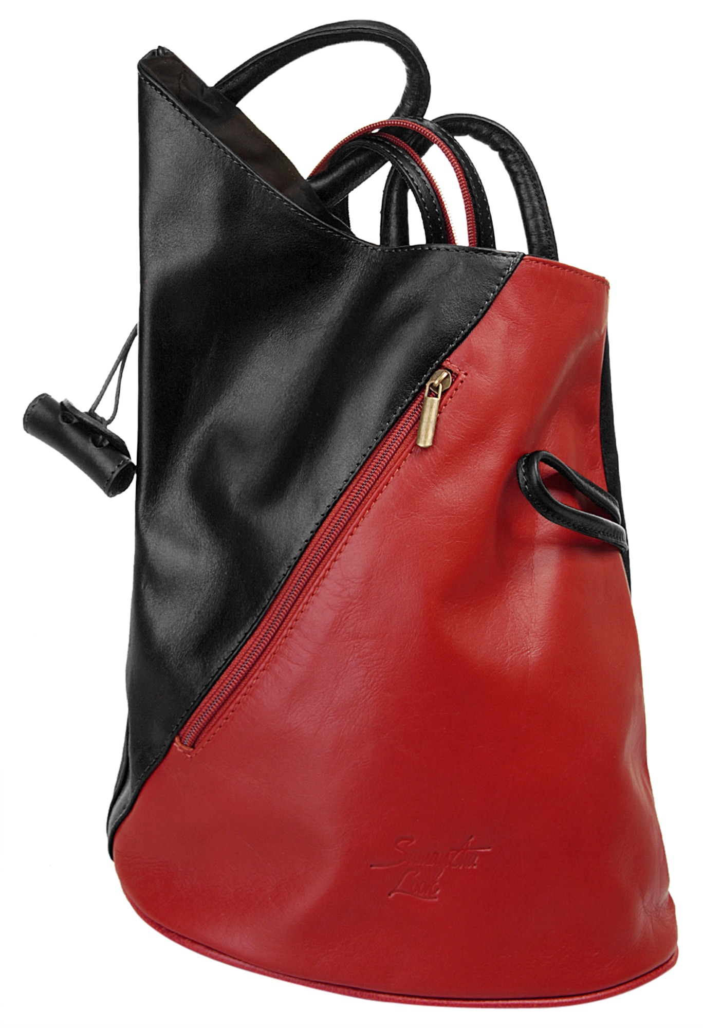 Samantha Look Cityrucksack, echt Leder, Made in Italy