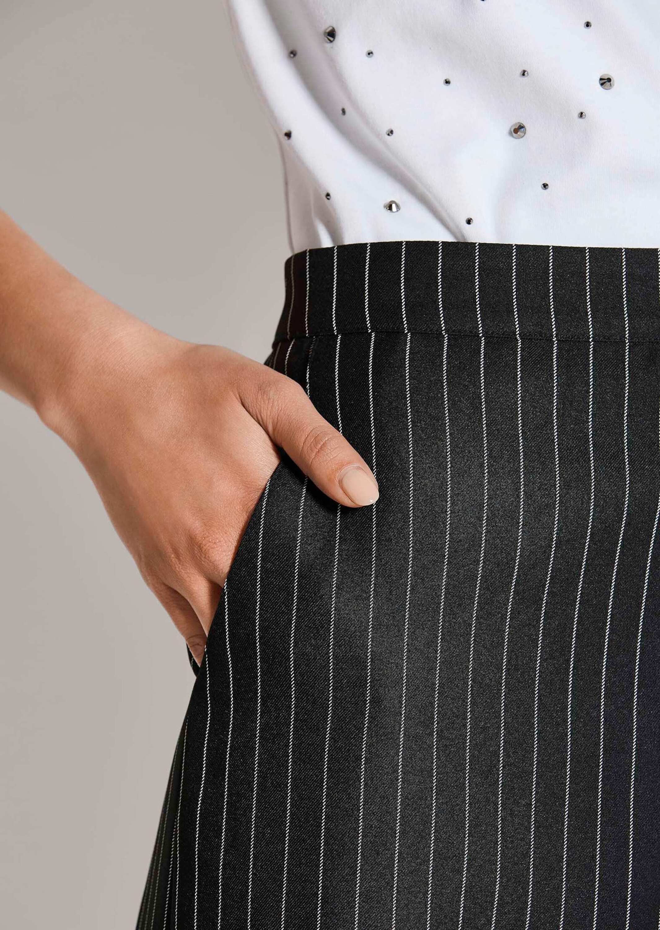 MADELEINE Bleistiftrock »Midirock Bleistiftrock mit Nadelstreifen« Feine Nadelstreifen