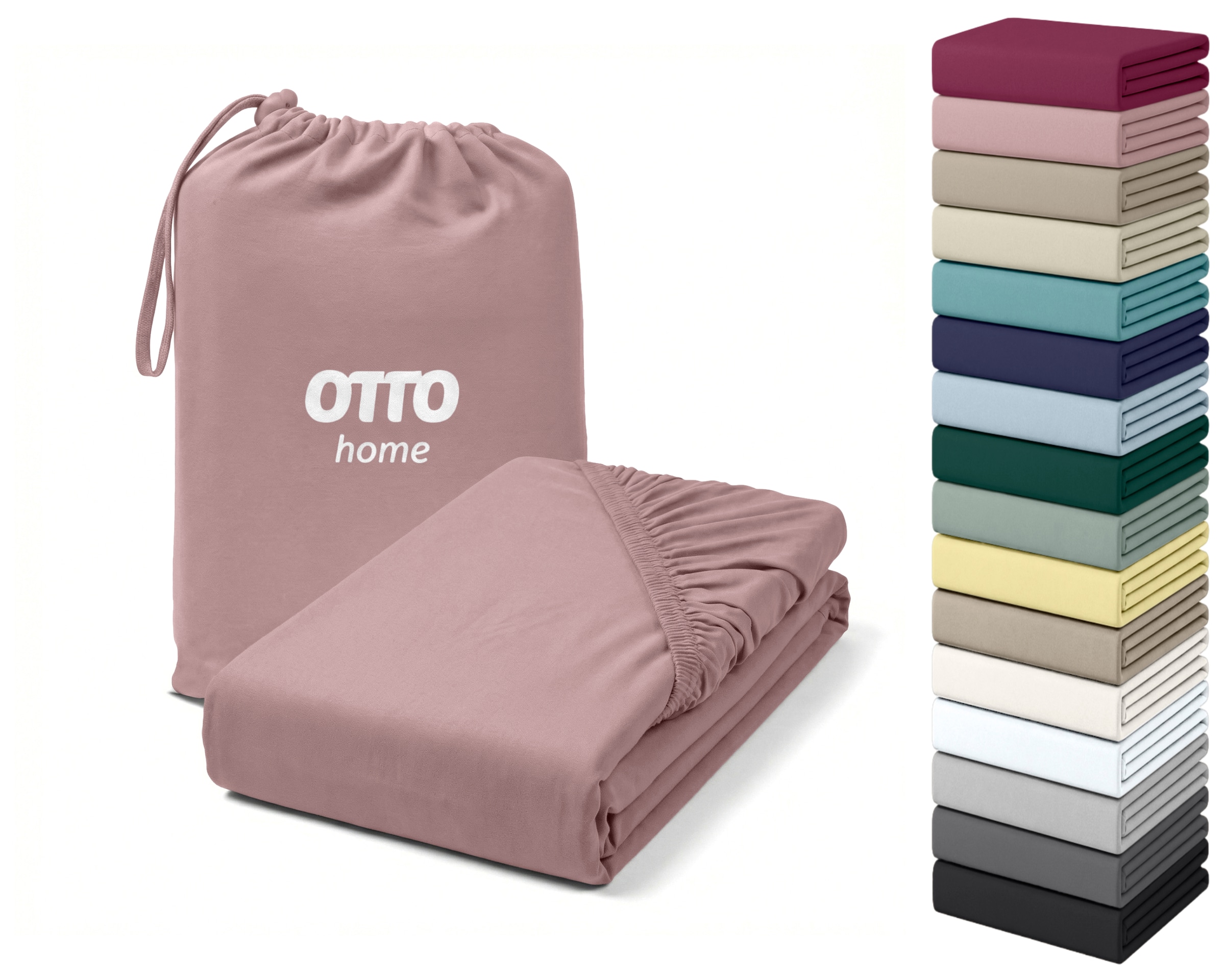 OTTO home Spannbettlaken "Cremona, Basic & Premium Qualität mit Elasthan" Bettlaken für Matratzen von 20-25 cm Höhe, 96% Baumwolle & 4% Elasthan