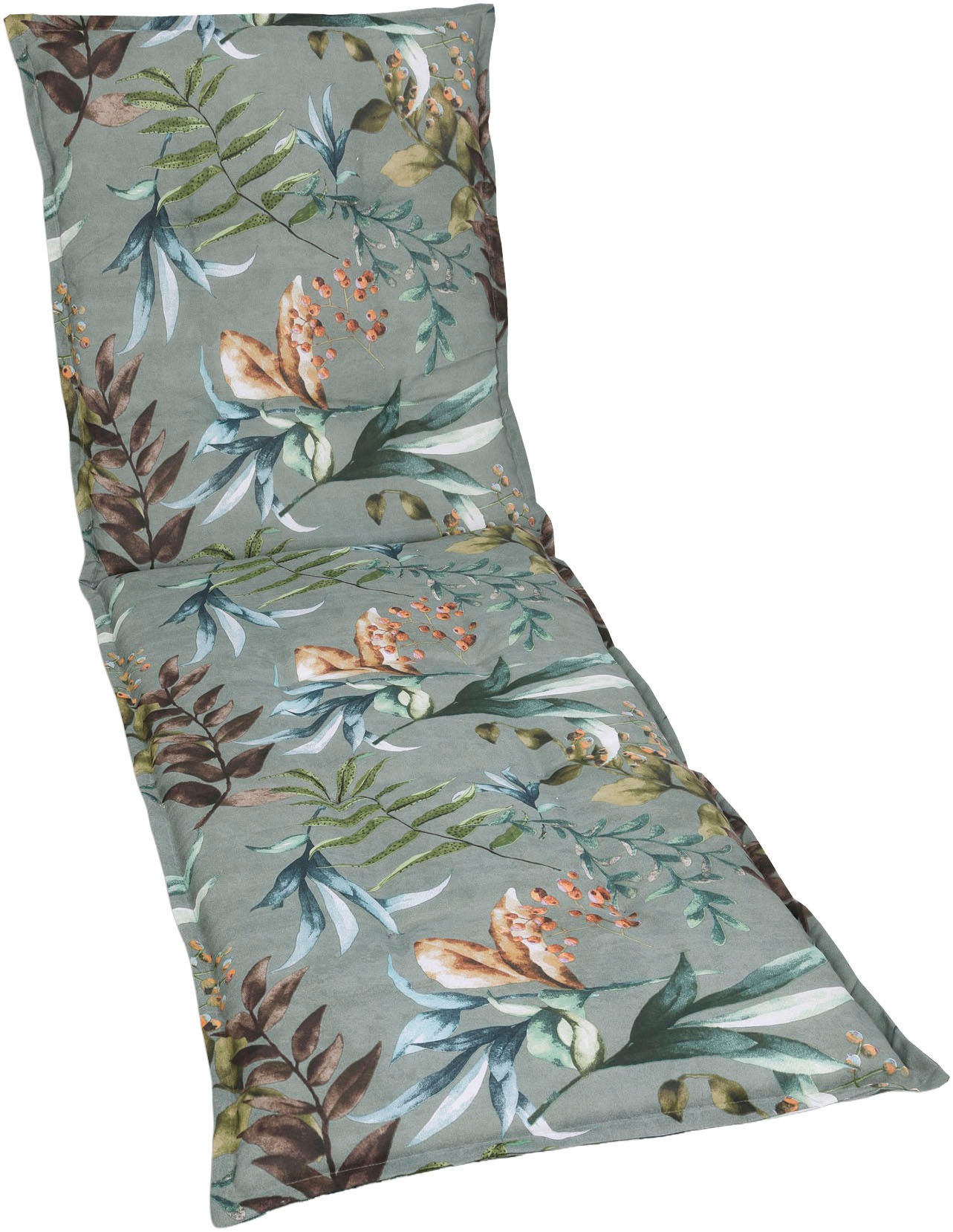 GO-DE Liegenauflage Blätter / Beeren grün - Maße BxLxH ca.: 60 cm x 190 cm günstig online kaufen