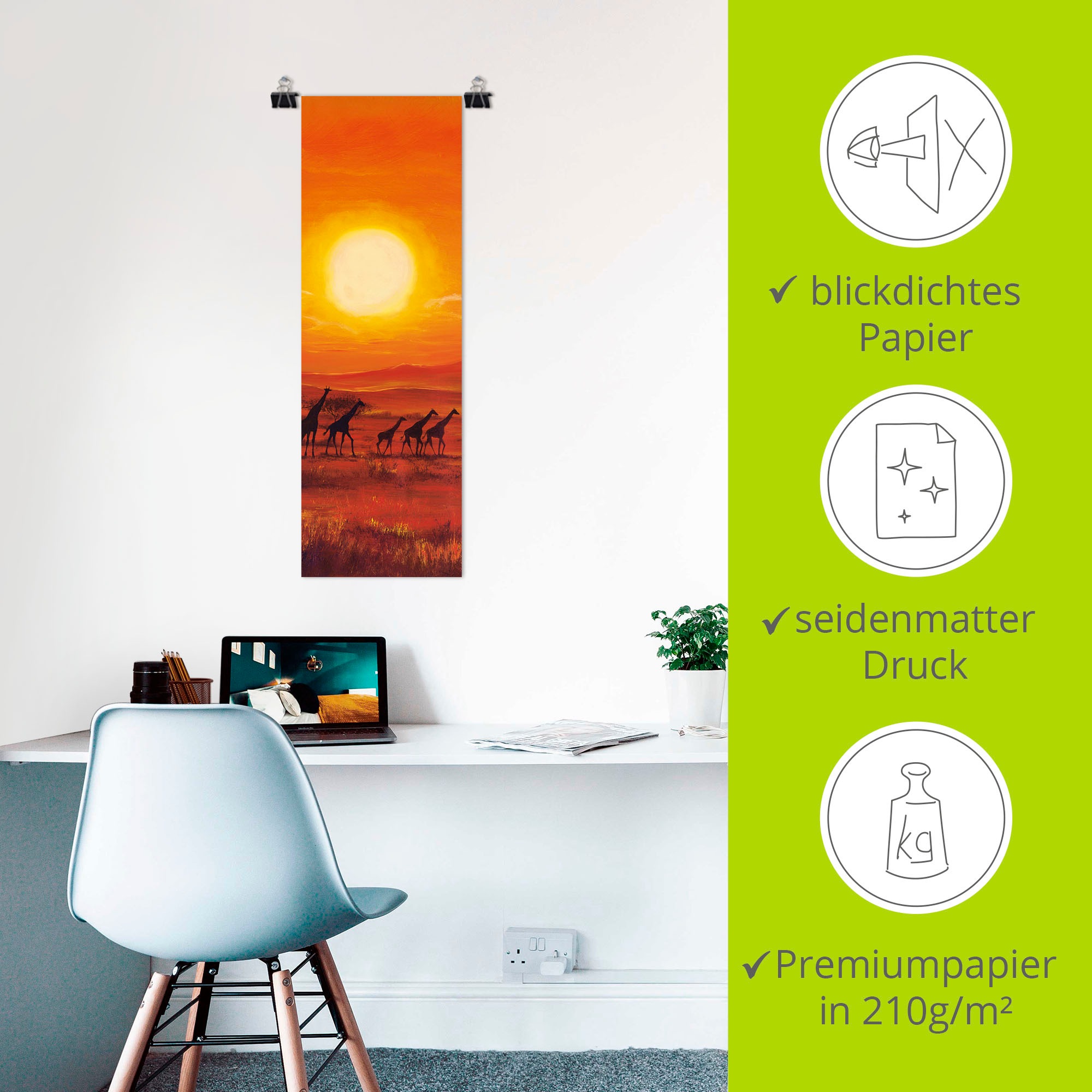 Artland Wandbild »Giraffenherde«, Afrika, (1 St.), als Poster, Wandaufkleber in verschied. Größen