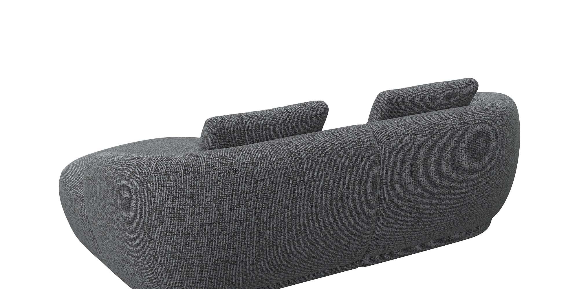 FLEXLUX Wohnlandschaft »Torino, rund, L-Form, Sofa-Ecke mit Recamiere, Longchair-Sofa«, Modernes, organisches Sofa-Design, Kaltschaum, Wellenunterfederung