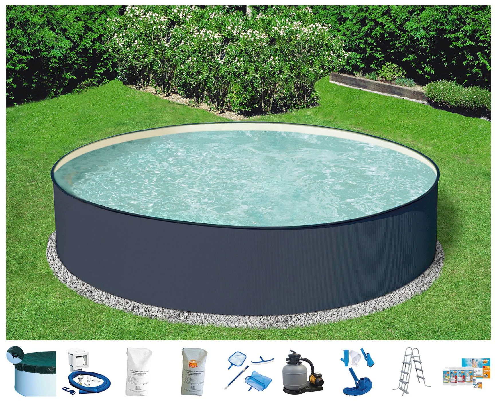 KONIFERA Rundpool, (Komplett-Set), 10-tlg. in versch. Größen, sandfarbene Innenfolie kaufen