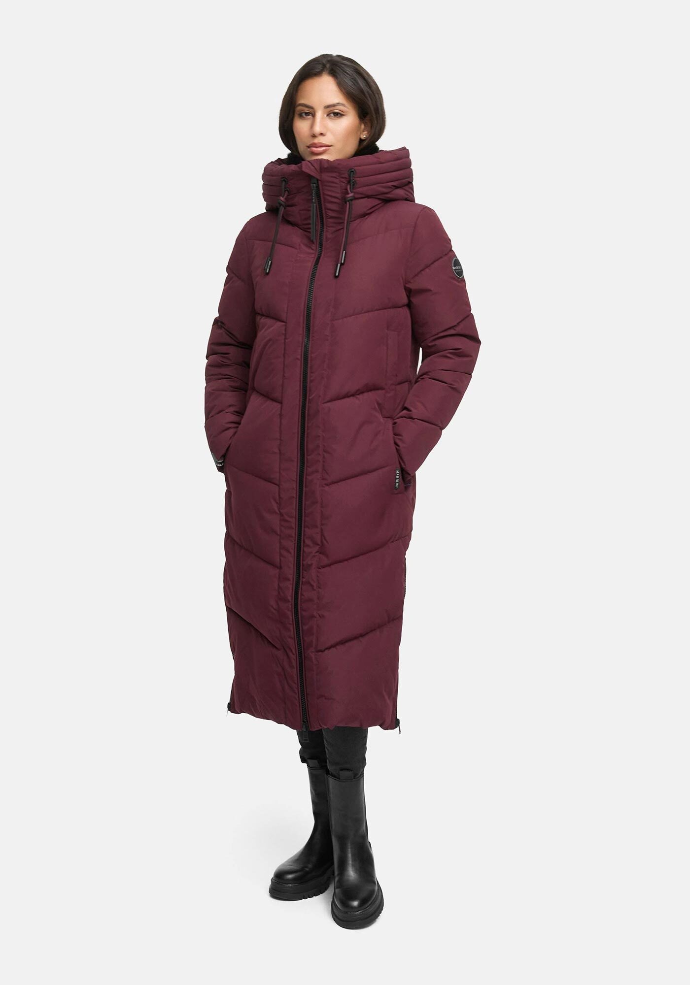 Marikoo Winterjacke "Nadaree XVI" Stepp Mantel mit großer Kapuze günstig online kaufen