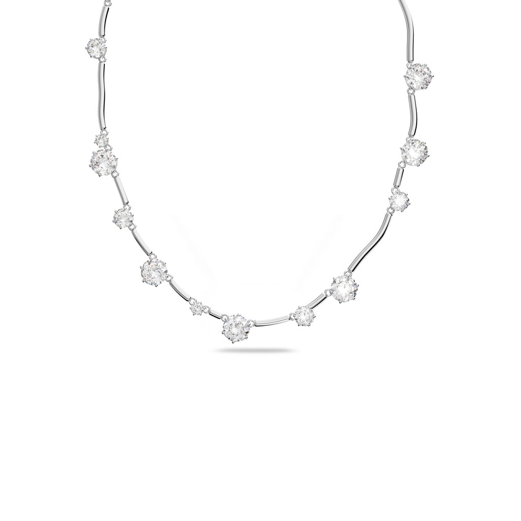 Swarovski Collier »Constella Halskette, Gemischte Rundschliffe, Weiß, Rhodiniert, 5638696«