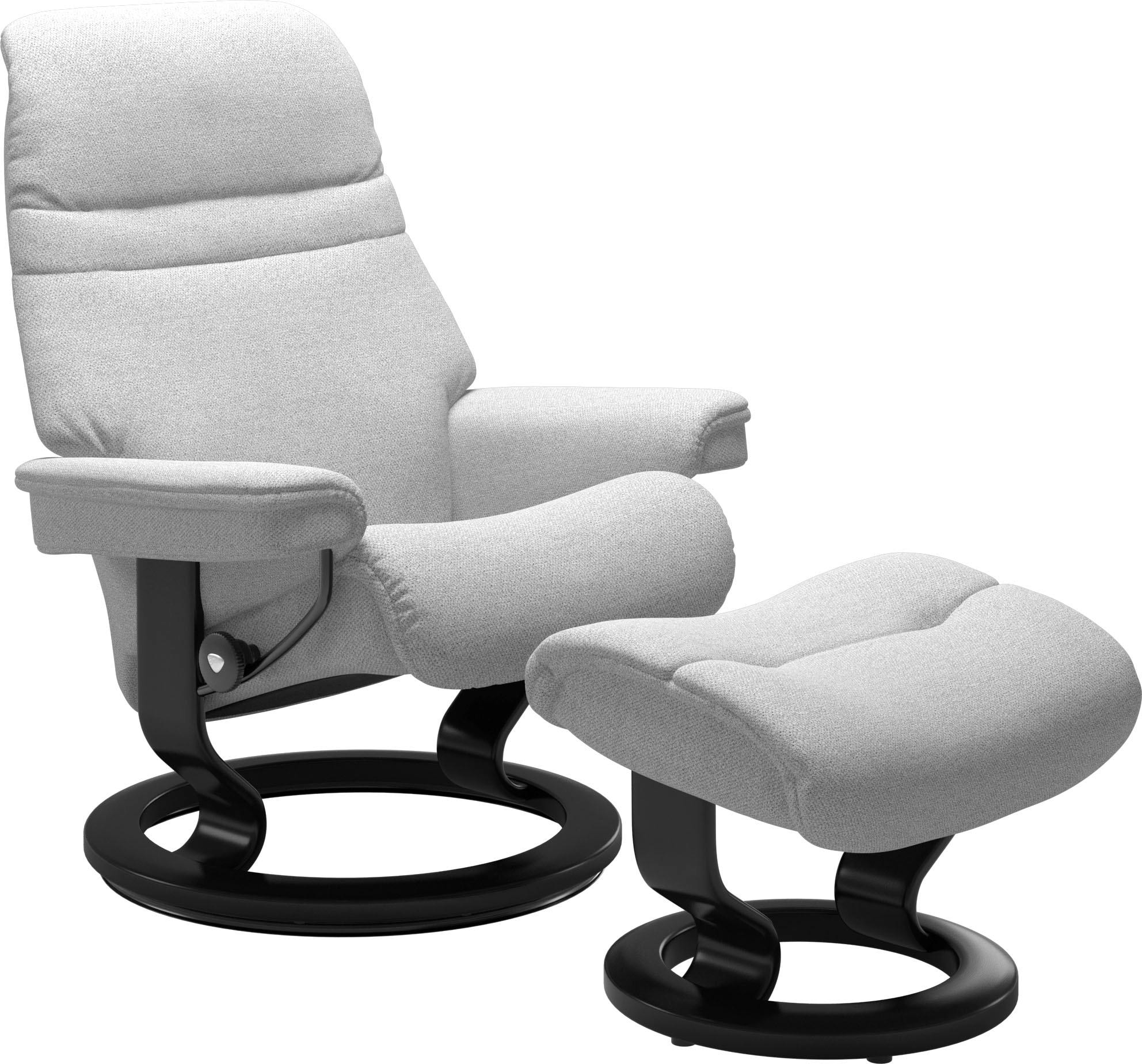 Stressless® Relaxsessel »Sunrise«, (Set, Relaxsessel mit Hocker), mit Classic Base, Größe S, Gestell Schwarz