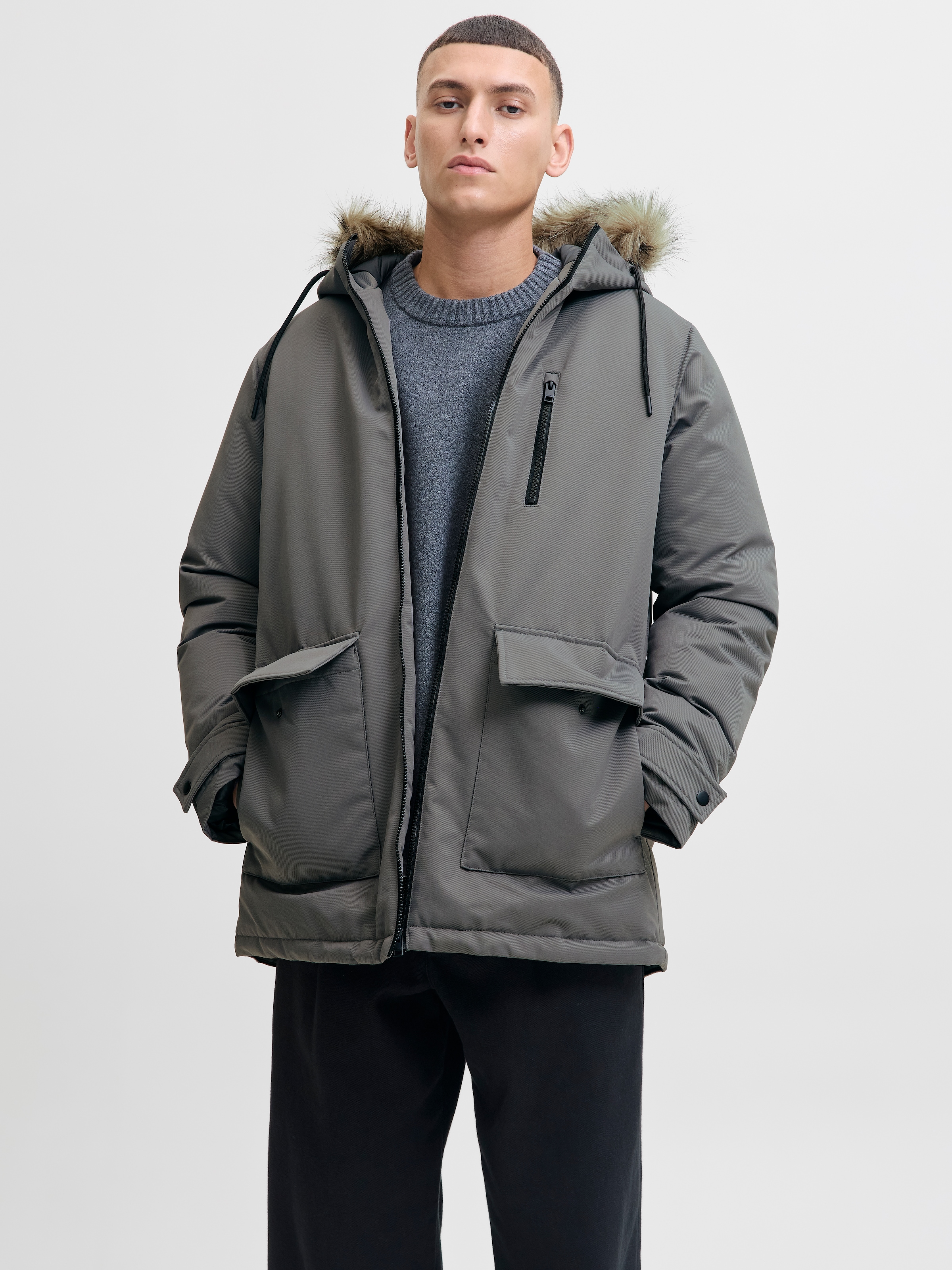 Jack & Jones Parka "JJCHARLIE DETACHABLE FAUX FUR PARKA" mit Kapuze günstig online kaufen