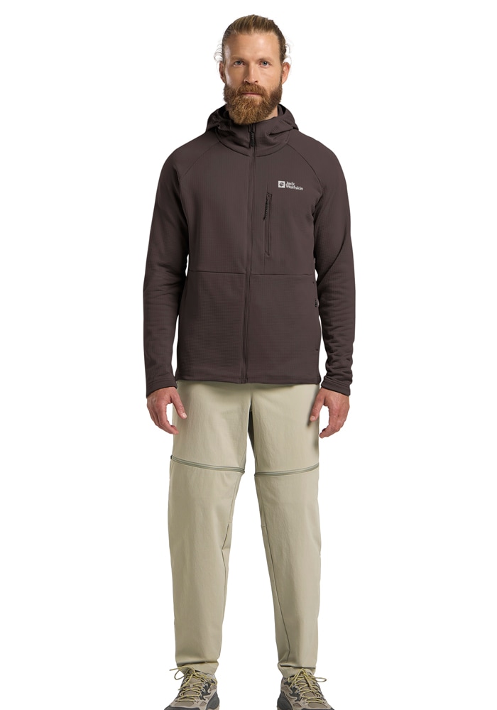 Jack Wolfskin Fleecejacke »KOLBENBERG HOODED FZ M«, mit Kapuze