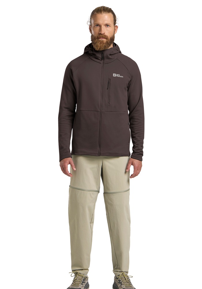 Thumbnail - Jack Wolfskin Fleecejacke "KOLBENBERG HOODED FZ M" mitKapuze