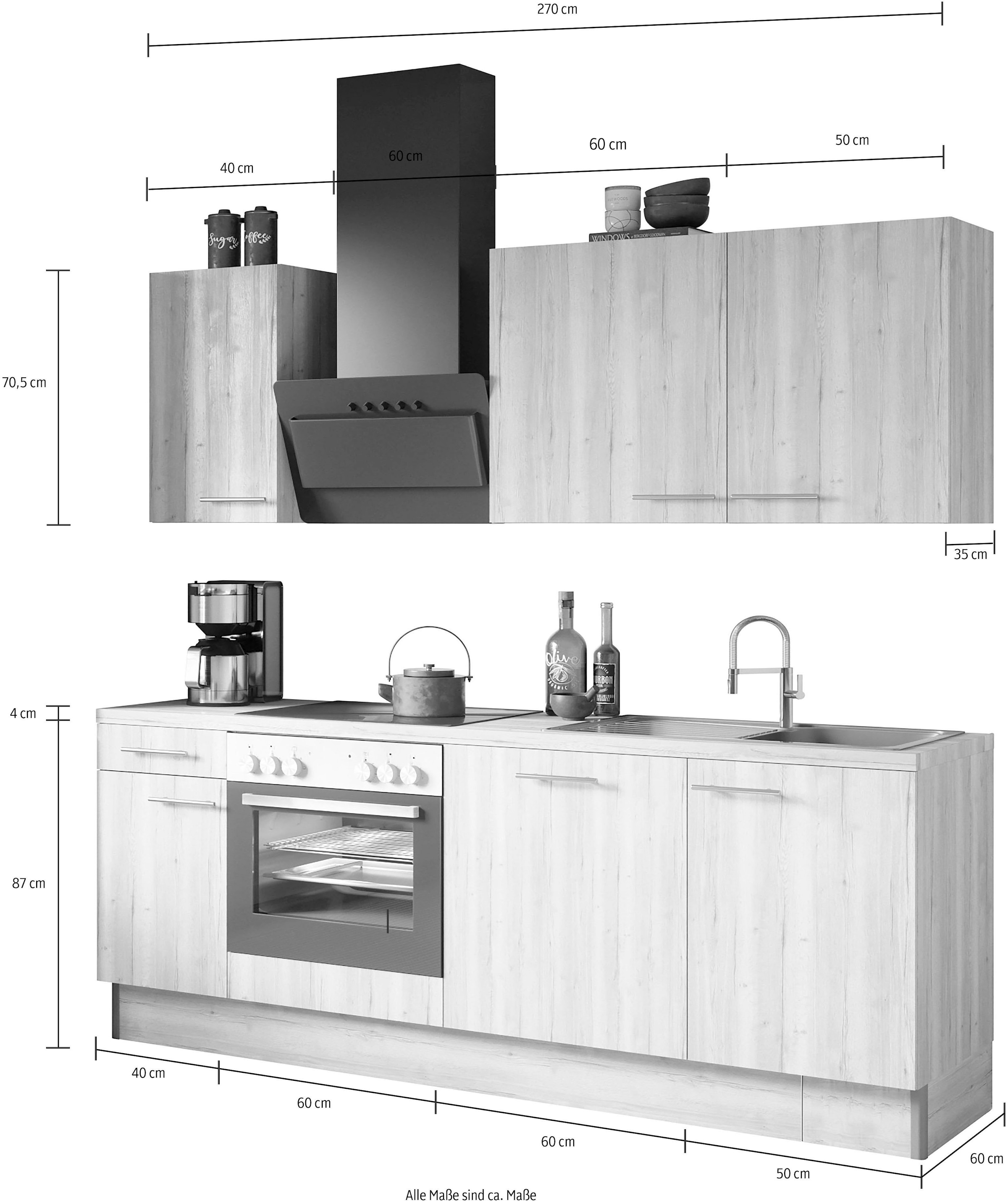 breit bestellen »Klara«, 210 Küche | BAUR cm OPTIFIT