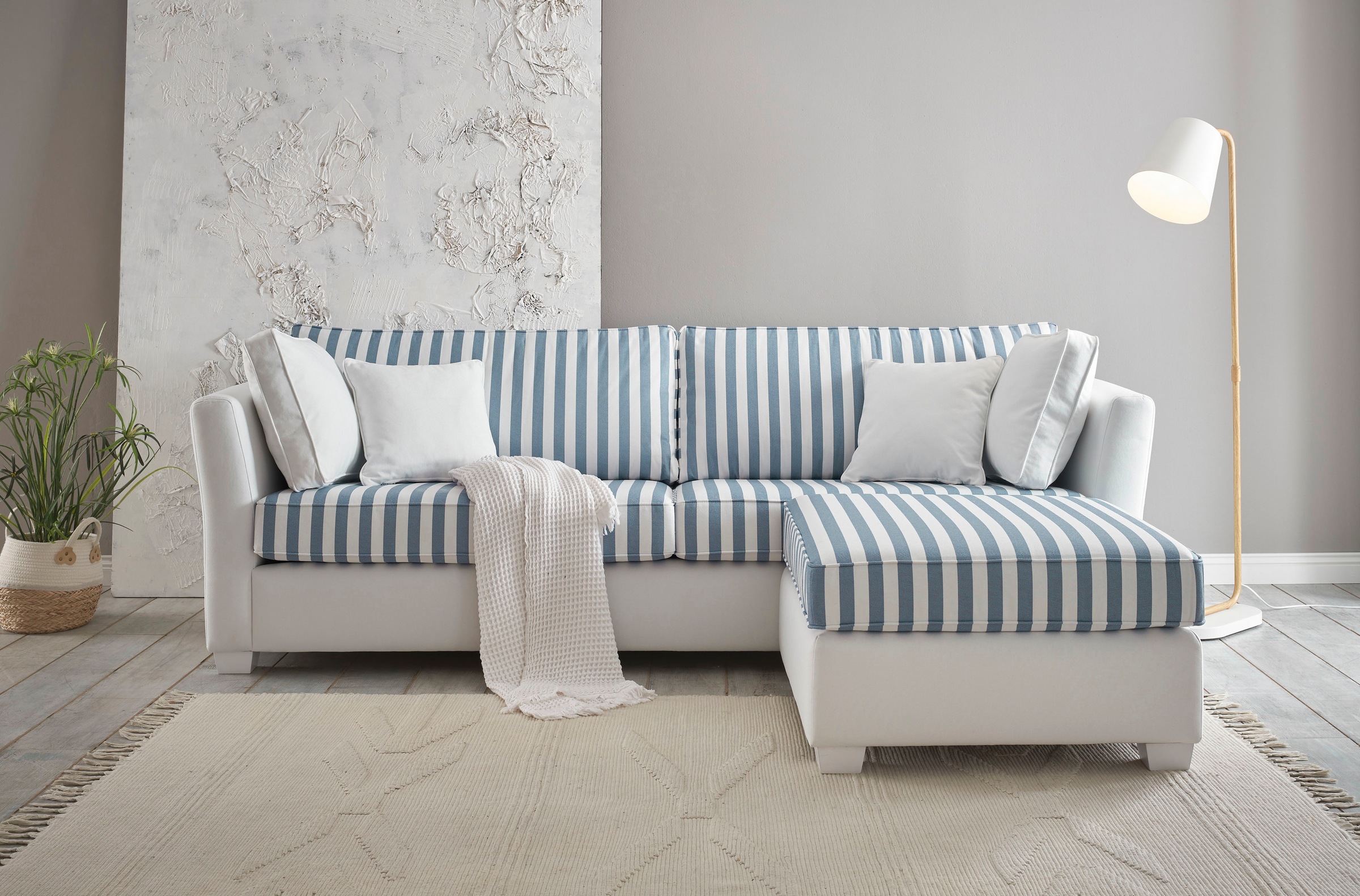 Home affaire Polsterecke "CALIFORNIA" maritimer Landhausstil, Ecksofa, Hock günstig online kaufen