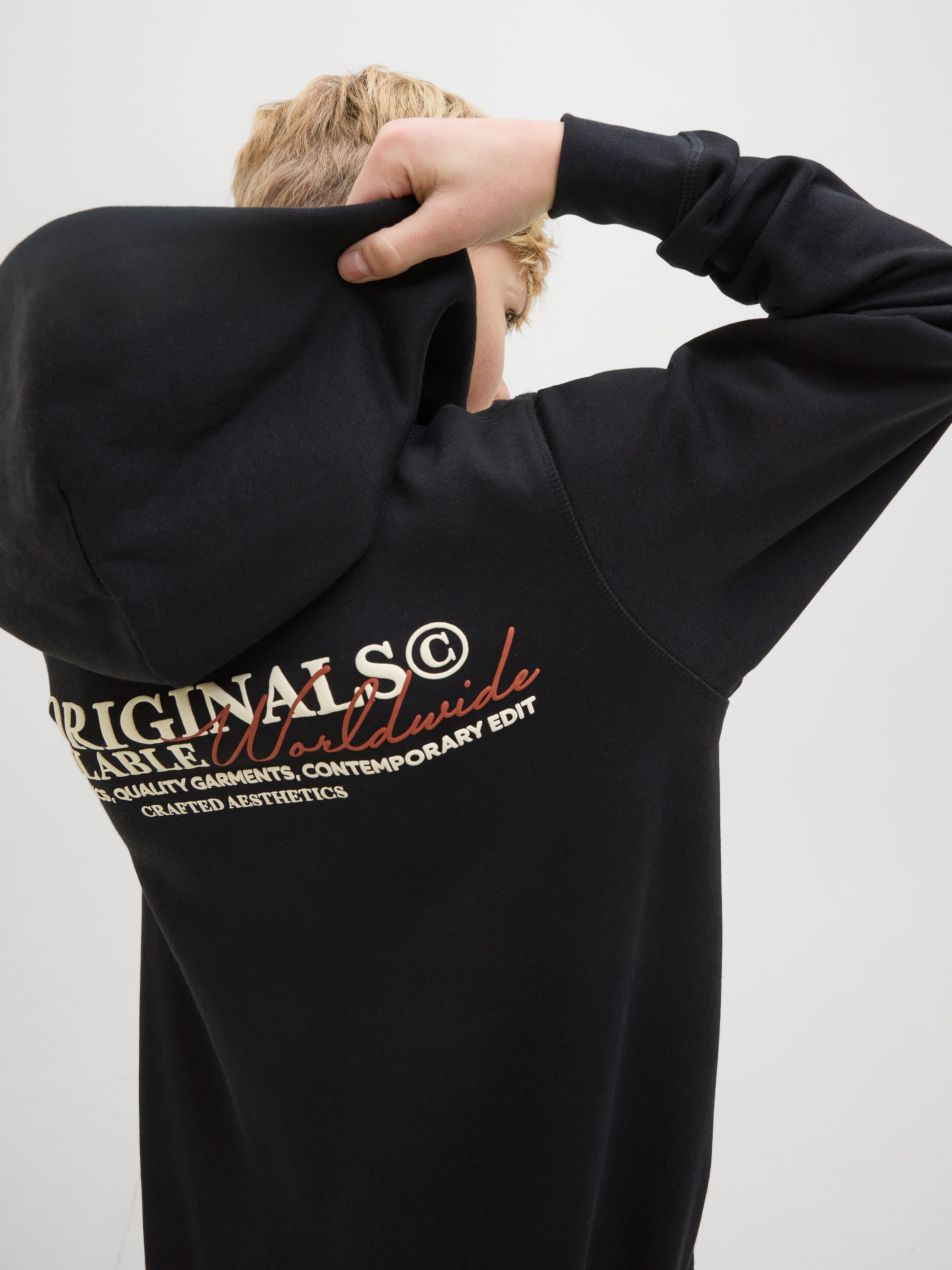 Jack & Jones Junior Kapuzensweatshirt »JORISLINGTON BACK SWEAT HOOD SN JNR«