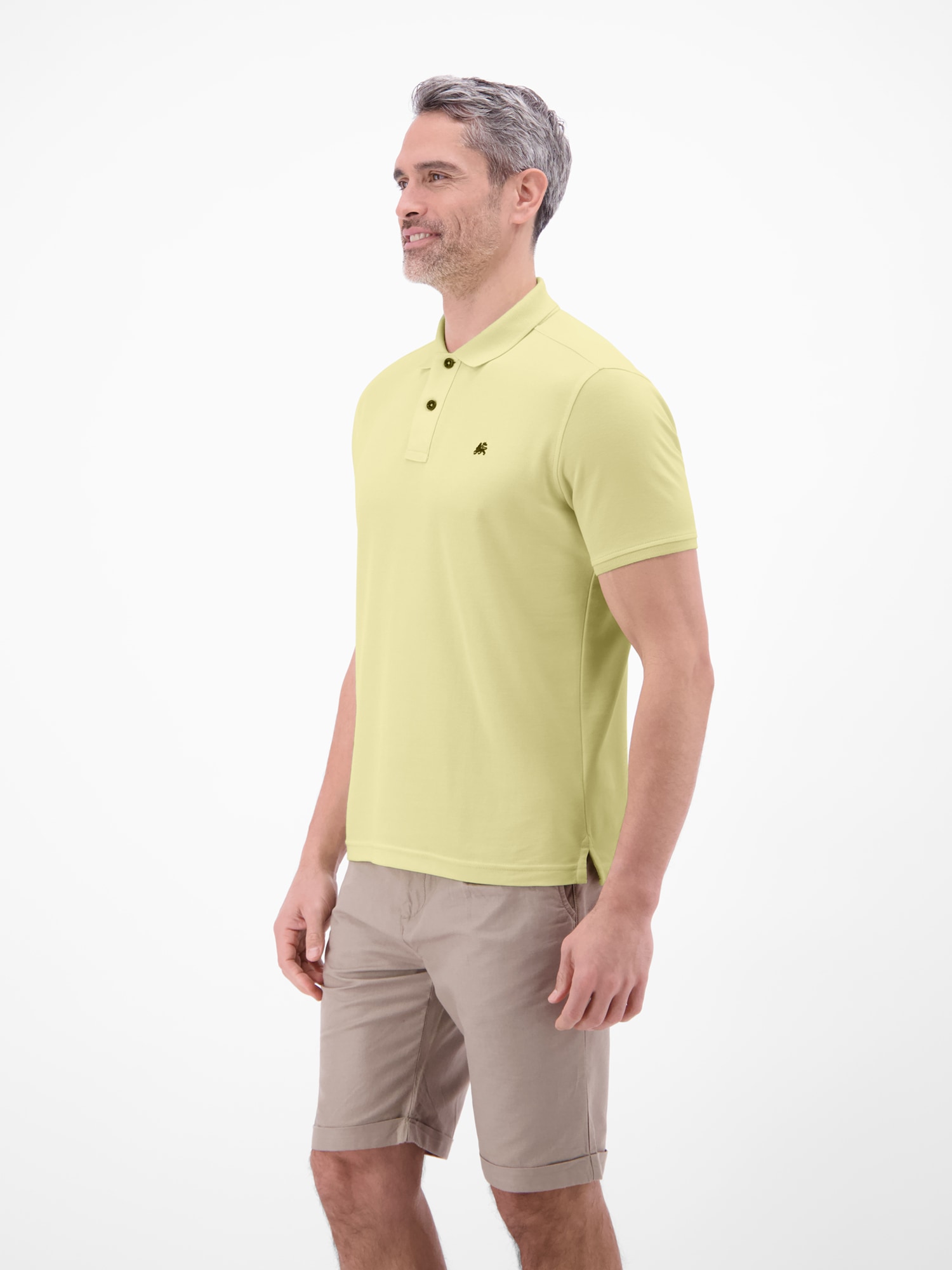 LERROS Poloshirt »Poloshirt, COOL & DRY und Logo-Stitch« Trocknet schnell, angenehm kühl, pflegeleicht, kurzarm, einfarbig