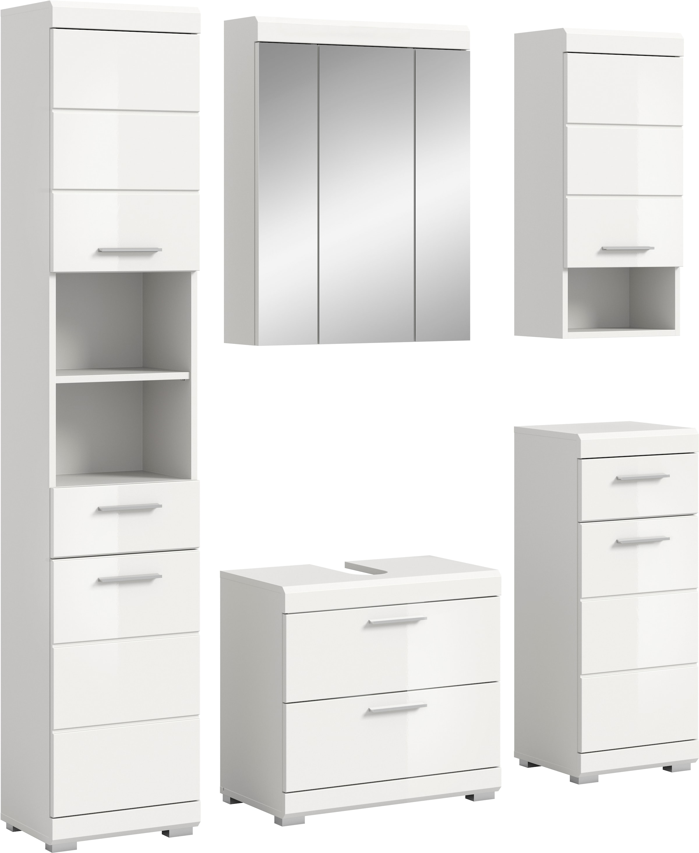 welltime Badmöbel-Set "SIENA, 5 teilig, bestehend aus:" Set, TOPSELLER, 5 Stk. tlg.