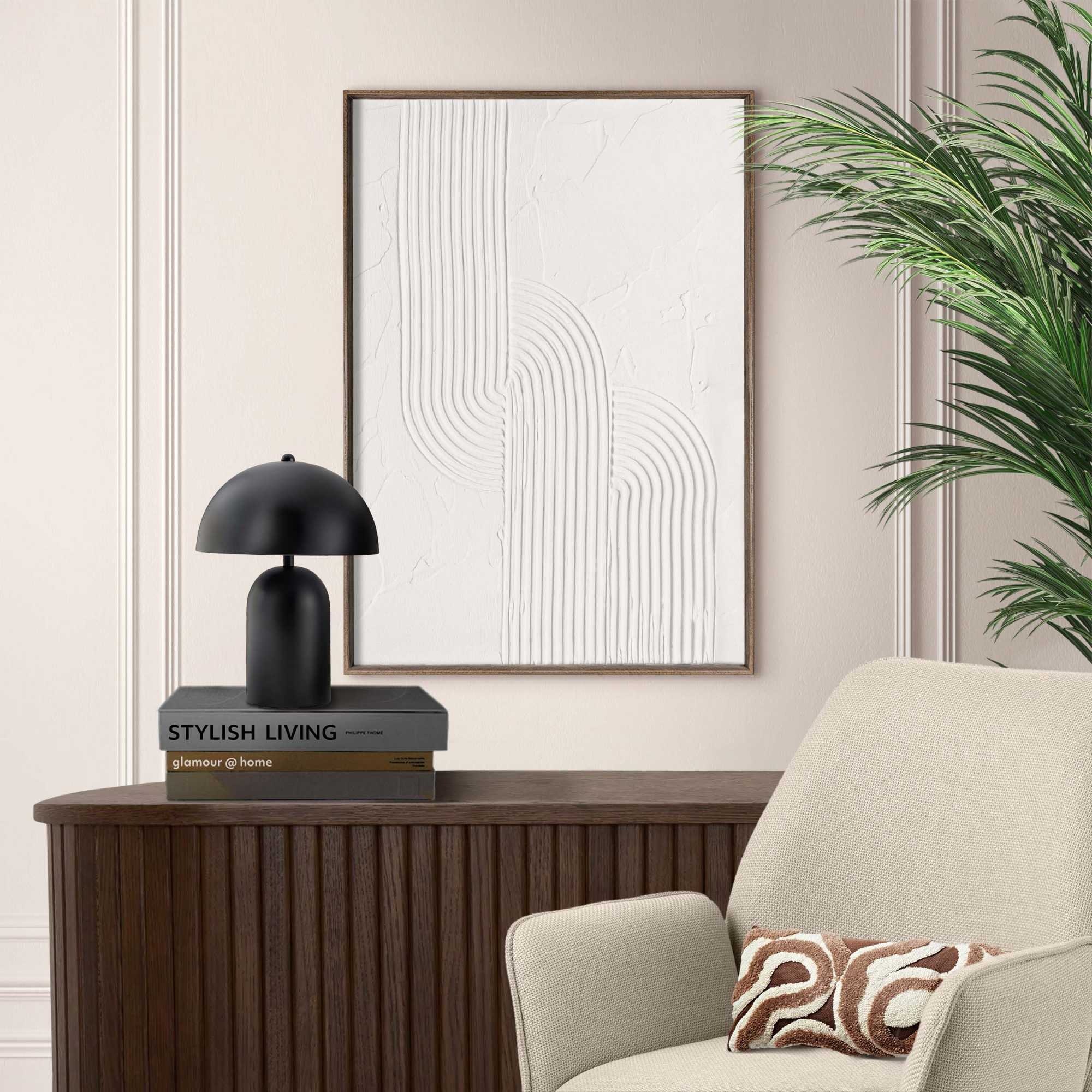 Reinders! Wandbild »Reliefmuster«, Wohnzimmer - Weiß - MDF - Abstrakt - 50x70 cm