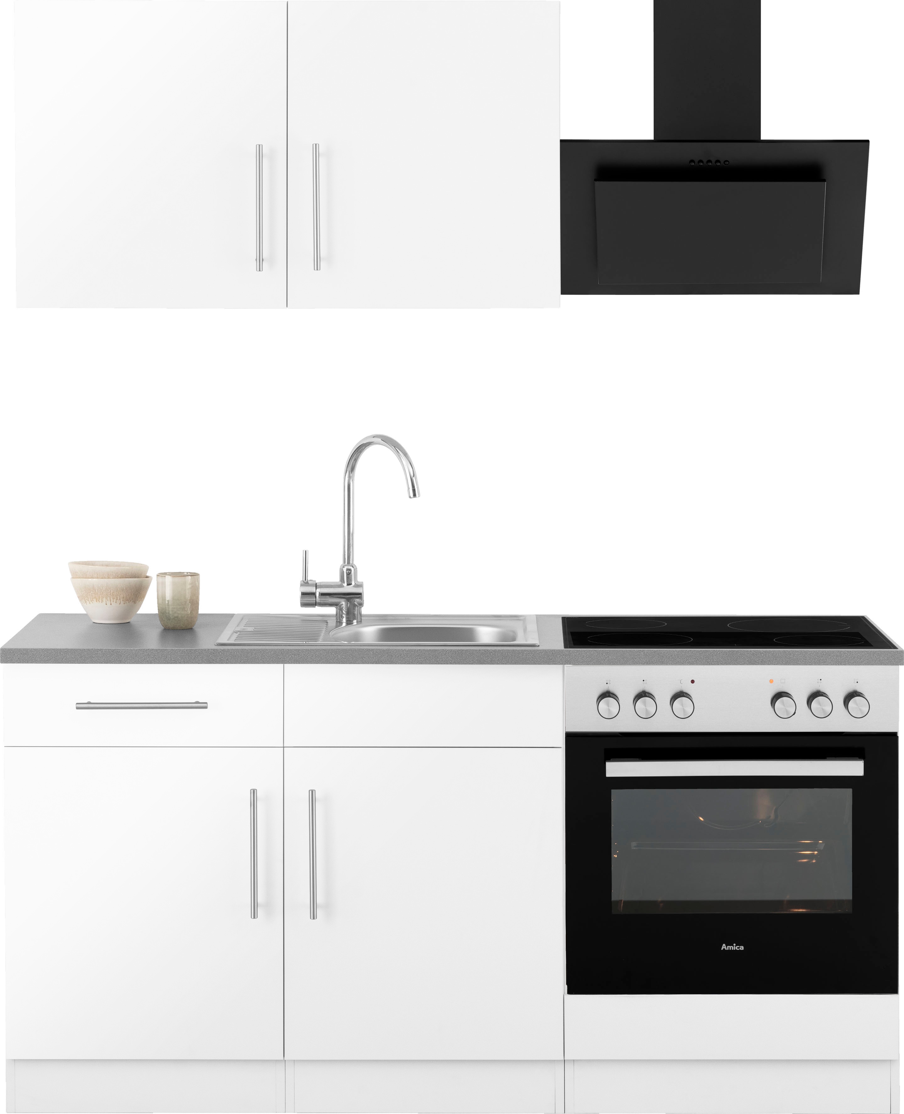 wiho Küchen Pantryküche "Cali" wahlweise mit E-Geräten, Breite 160 cm
