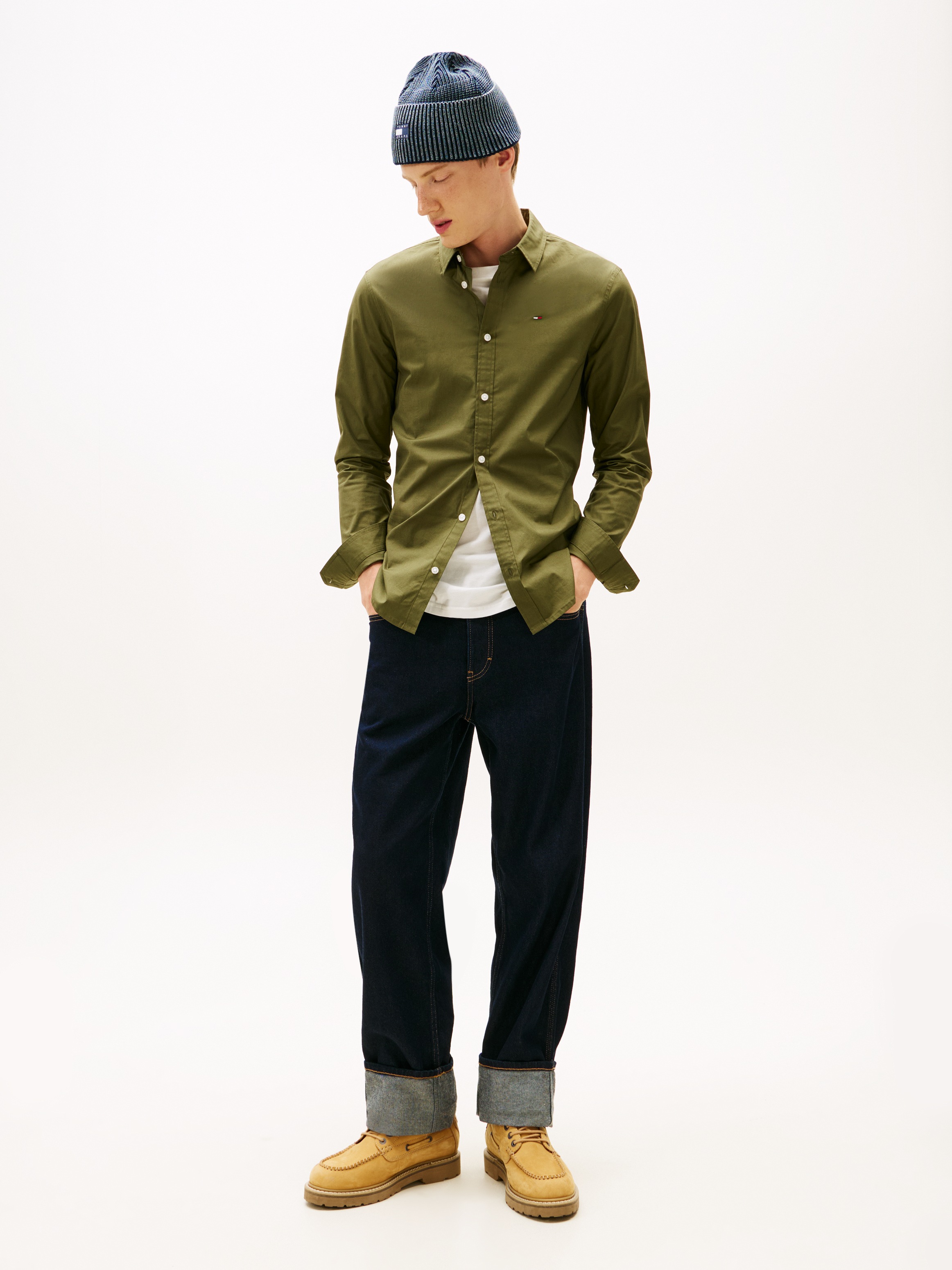 Thumbnail - Tommy Jeans Langarmhemd "Sabim Stretch Hemd Shirt" Stretch Hemd, Premium, Slim Fit, mit Elasthan