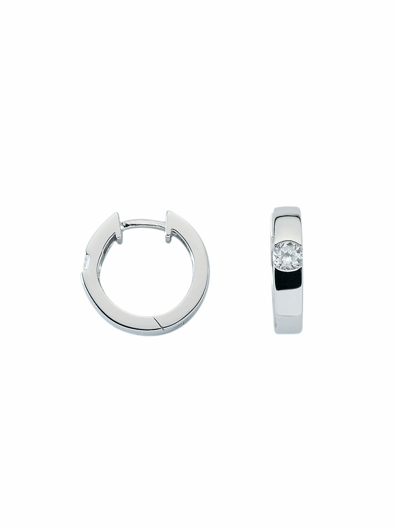 Adelia´s Paar Ohrhänger »925 Silber Ohrringe Creolen mit Zirkonia Ø 15 6 mm« mit Zirkonia Silberschmuck für Damen