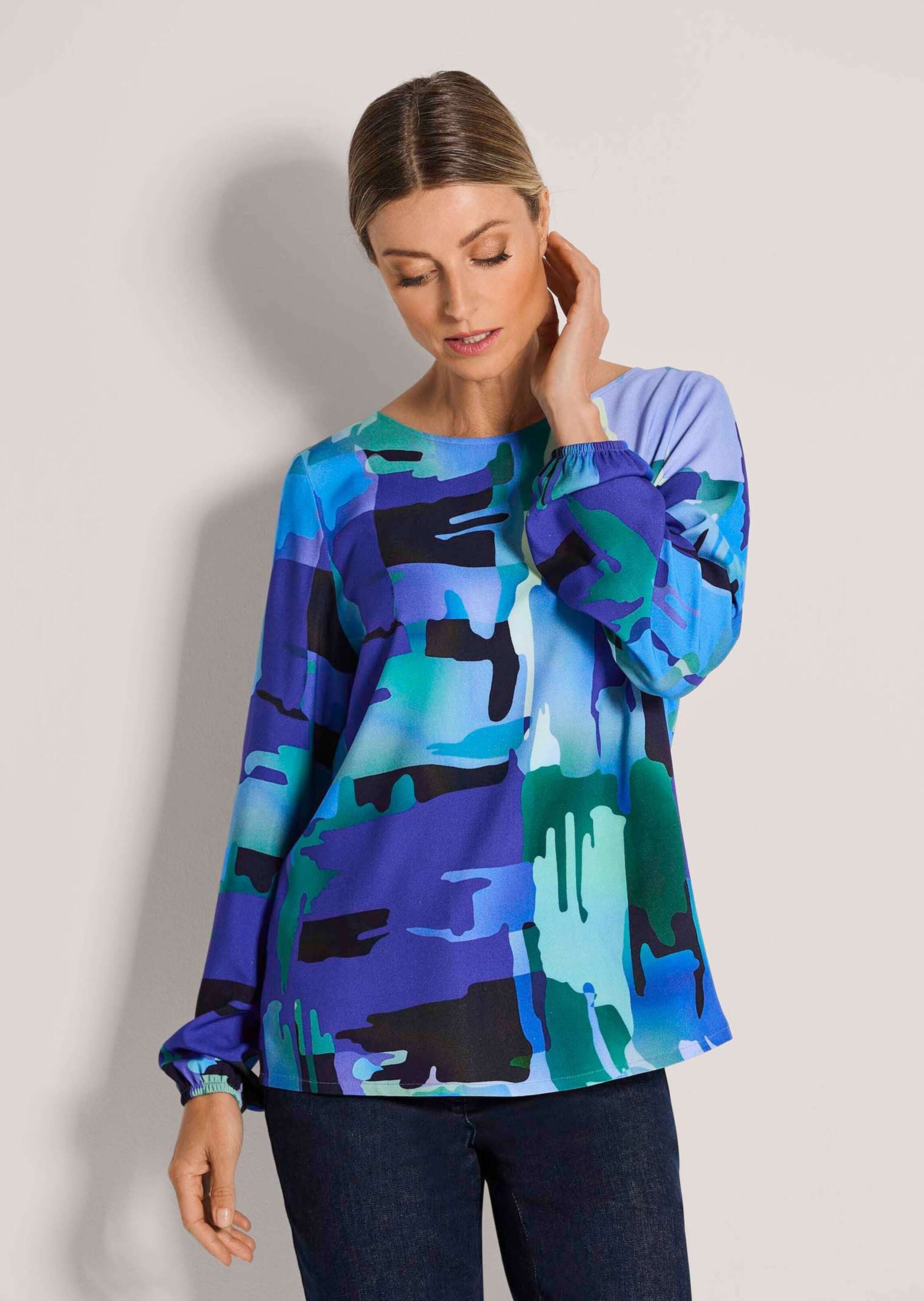 Thumbnail - MADELEINE Schlupfbluse "Blusenshirt Stilvolle Viskosebluse mit Grafik-Print"