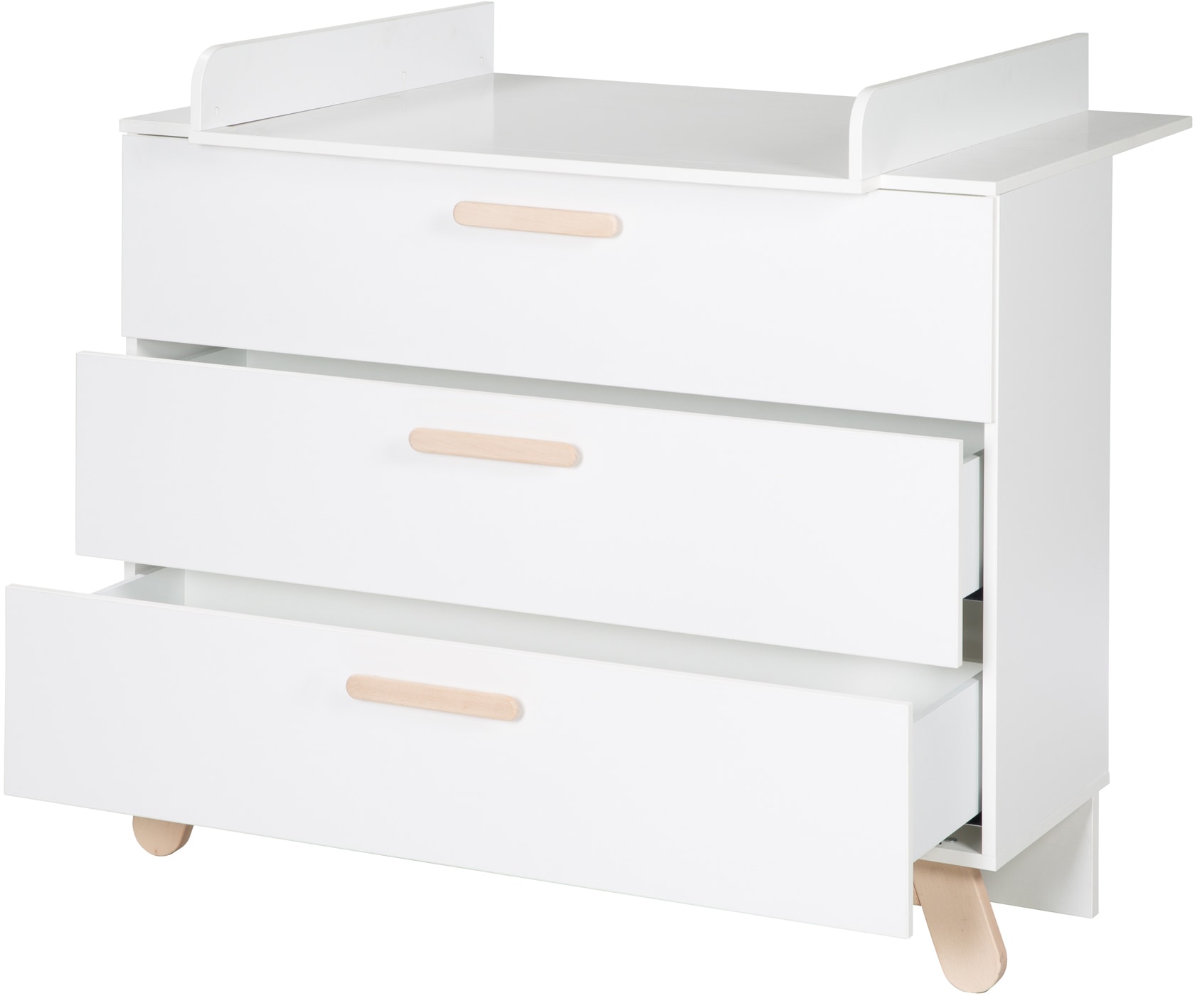 roba® Babyzimmer-Komplettset »Clara, Weiß«, (Set, 3 St., Kinderbett, Kleiderschrank, Wickelkommode), mit Kinderbett, Kleiderschrank & Wickelkommode; Made in Europe