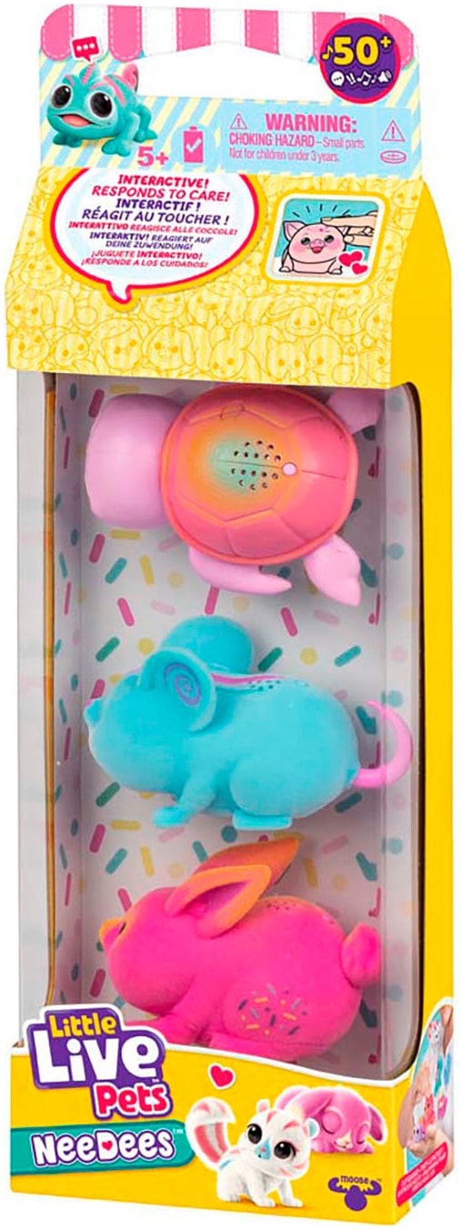 Moose Spielfigur »Little Live Pets, NeeDees, 3er-Pack«, (Set, 3 tlg.)