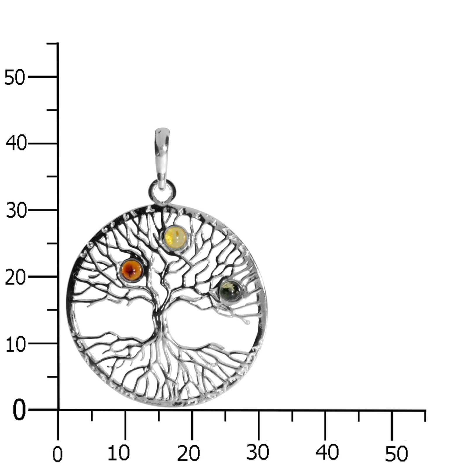 OSTSEE-SCHMUCK Kettenanhänger »- Lebensbaum - Silber 925/000 - Bernstein«