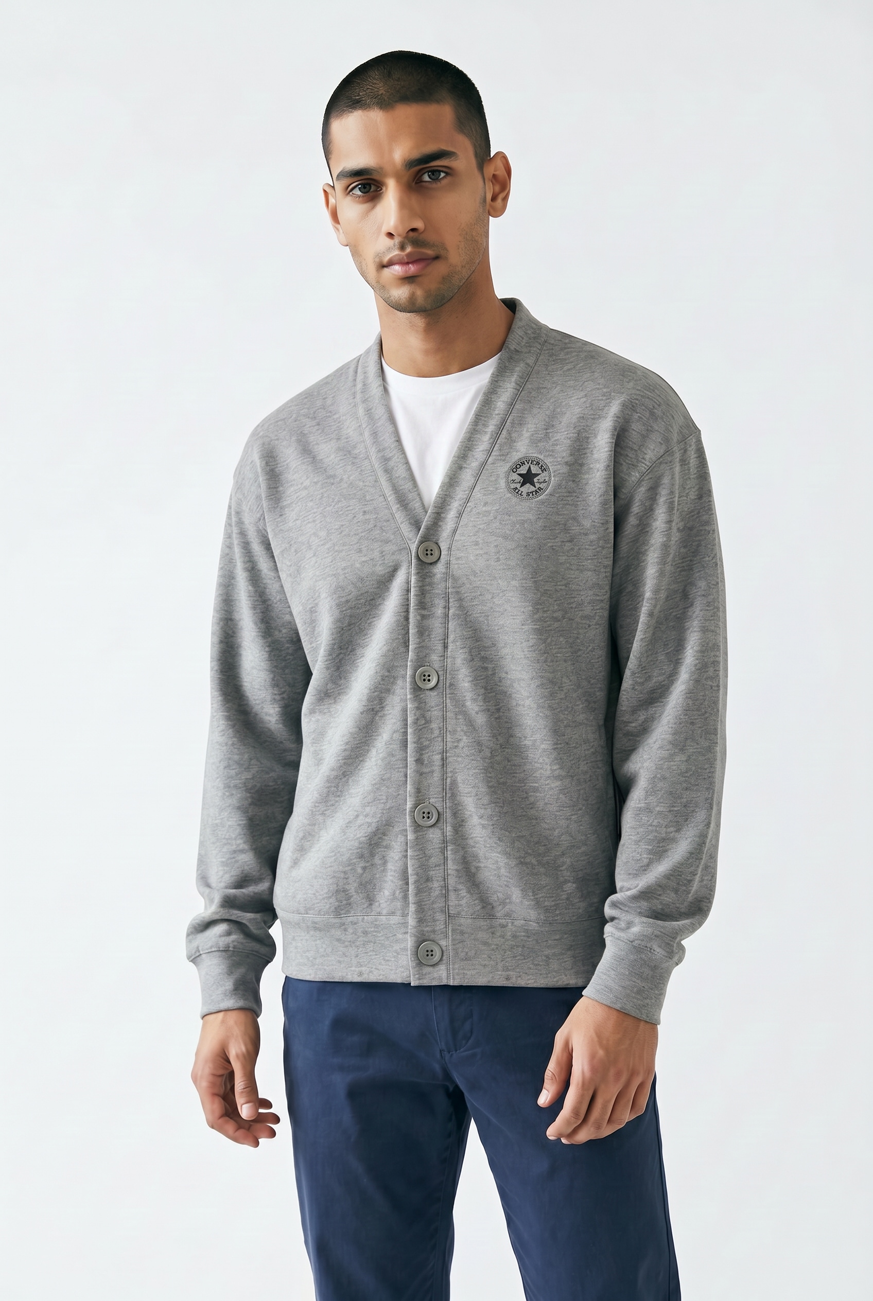 Converse Sweatjacke "CHUCK CARDIGAN" aus Baumwolle und Polyester, in den Größen S bis XXL