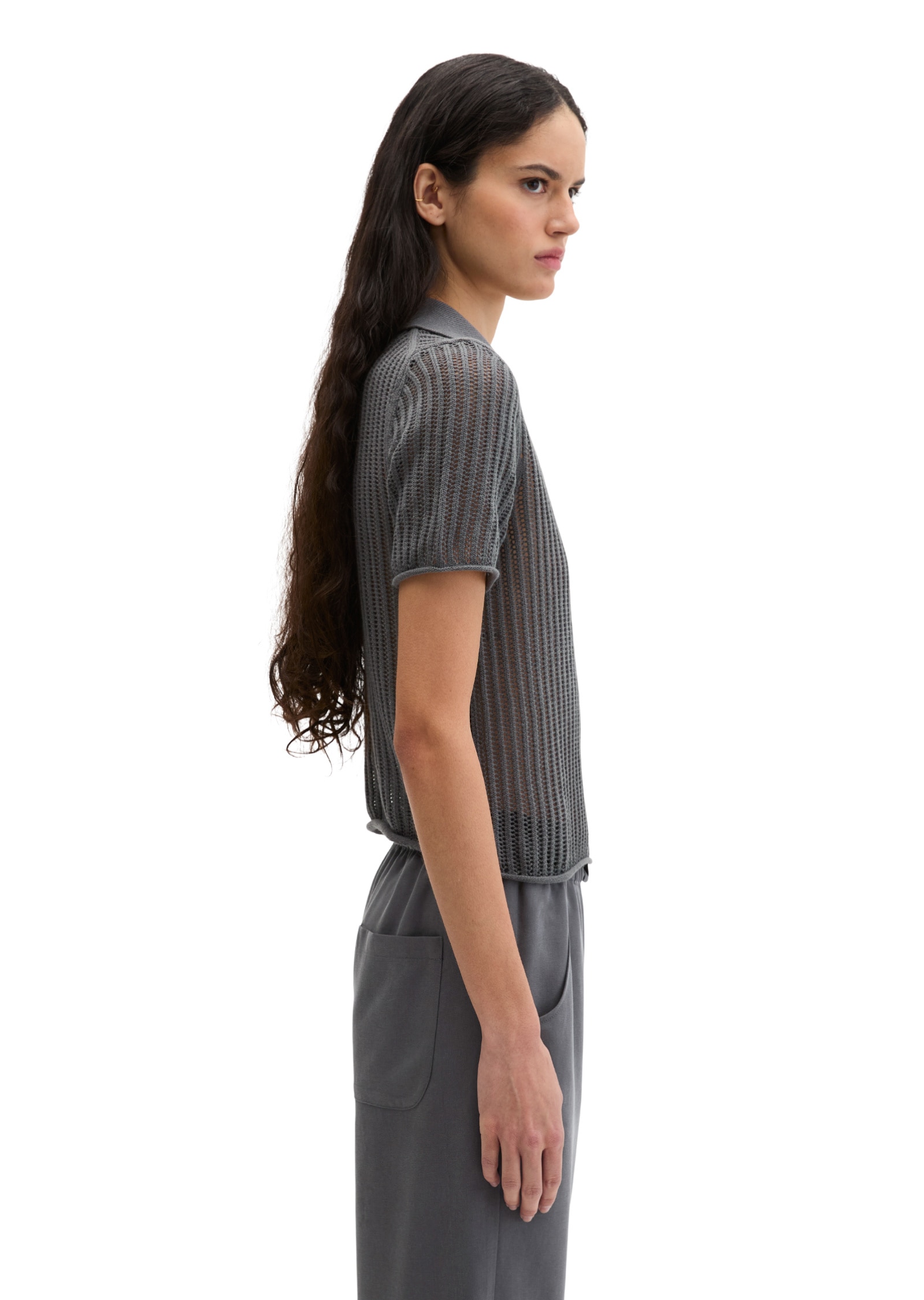 Marc O'Polo Polokragenpullover »aus Bio-Baumwolle-Leinen-Mix«