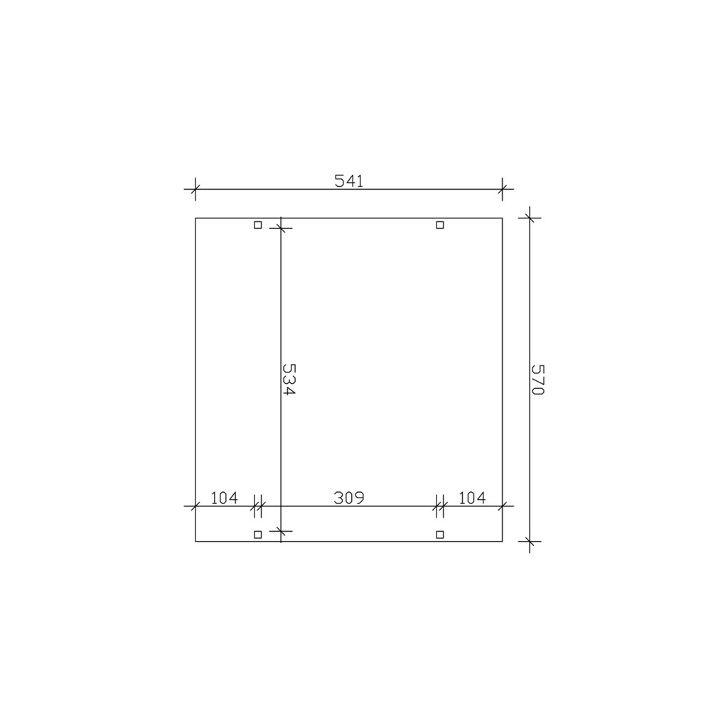 Skanholz Doppelcarport »Westerwald«, Leimholz-Nordisches Fichtenholz, 534 cm, hellbraun