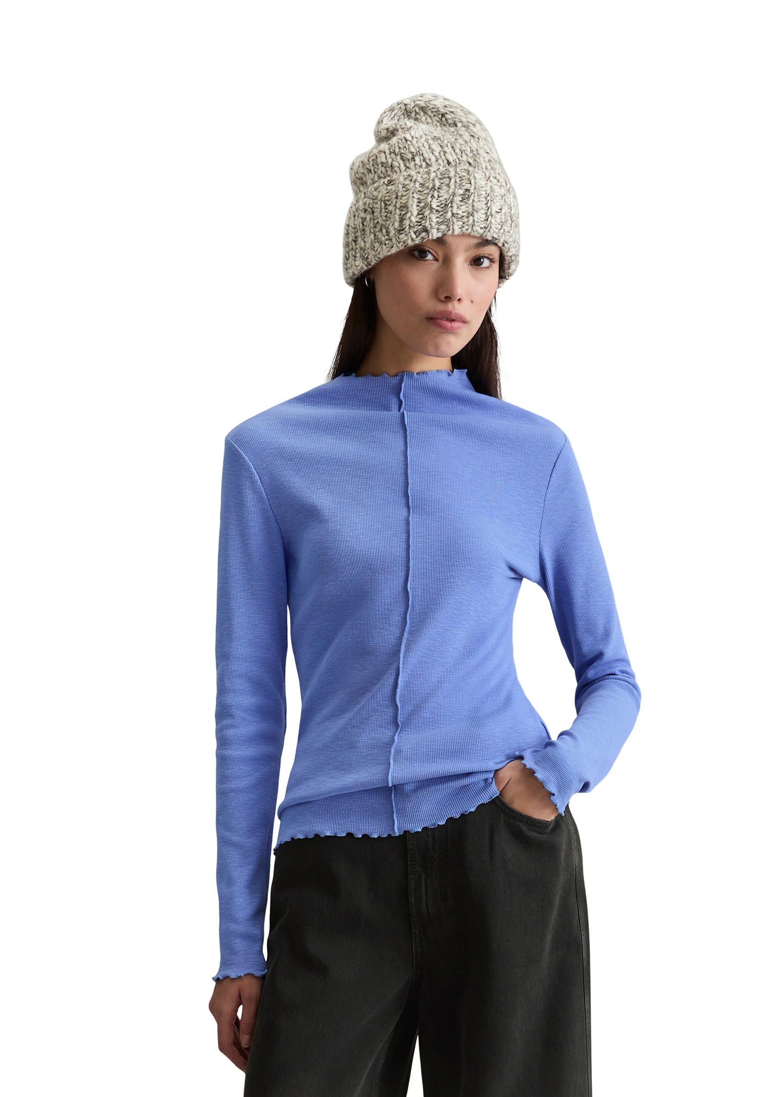 Marc OPolo DENIM Langarmshirt "aus Organic Cotton-Stretch-Jersey" günstig online kaufen