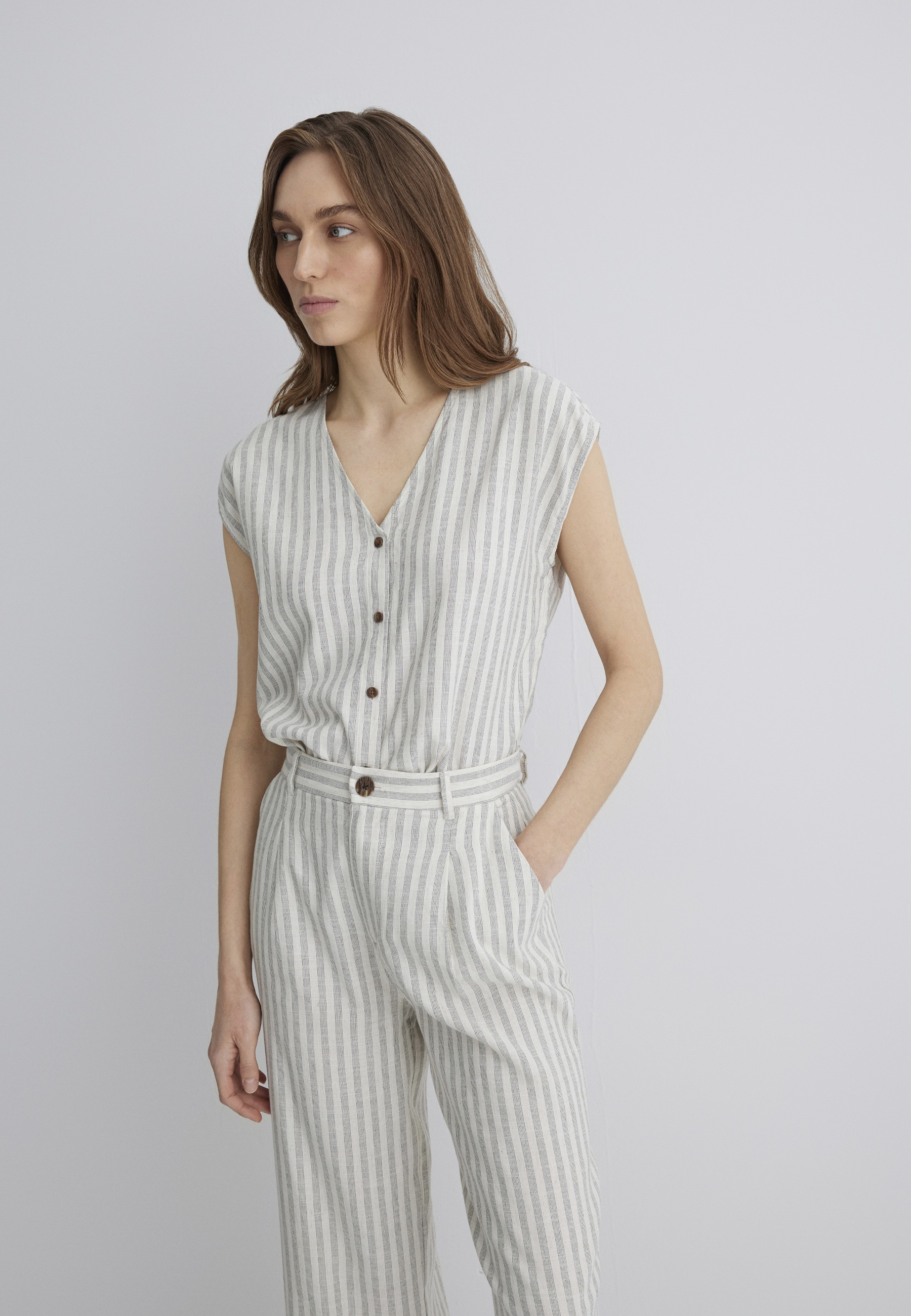 Mavi Langarmbluse »SHORT SLEEVE SHIRT«, Bluse ärmellos