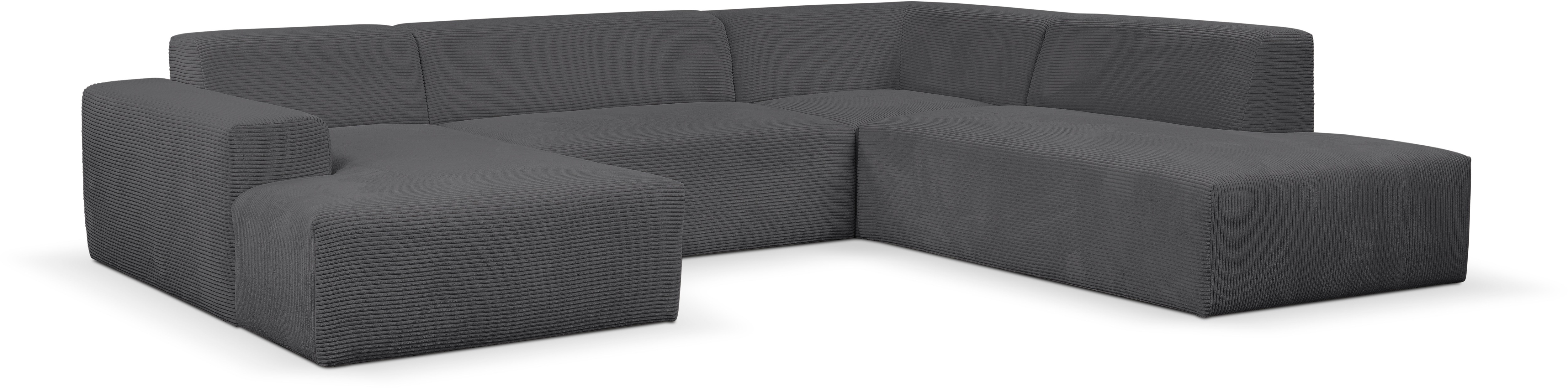 Thumbnail - WERK2 Wohnlandschaft "Zeus viel Platz, Breite 330cm, modern und zeitlos, U-Form", Curvy Trend Wohnlandschaft mit urbaner...