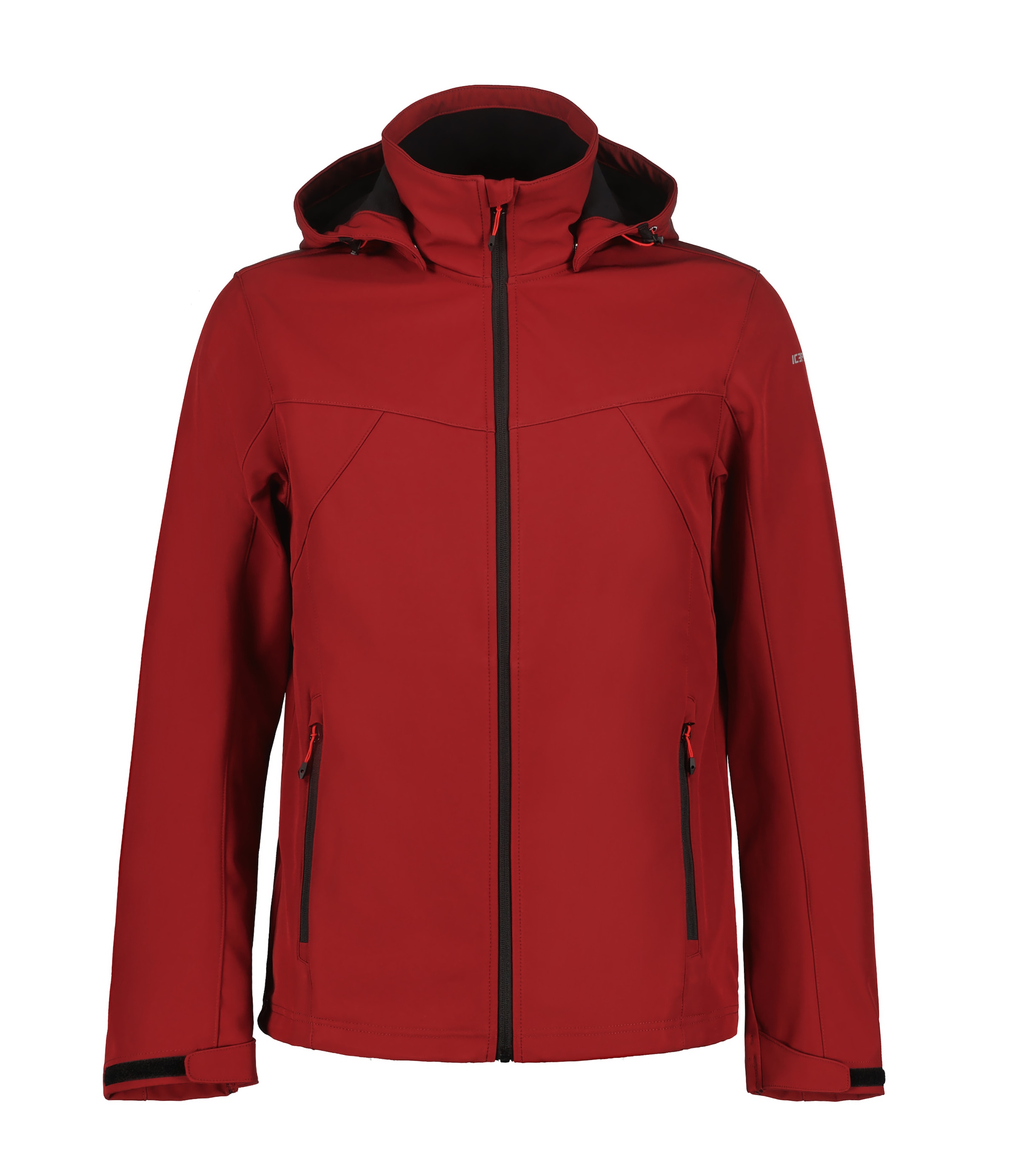 Icepeak Softshelljacke "H SOFTSHELLJACKE BRIMFIELD", mit Kapuze, mit dezenten Logoschriftzügen