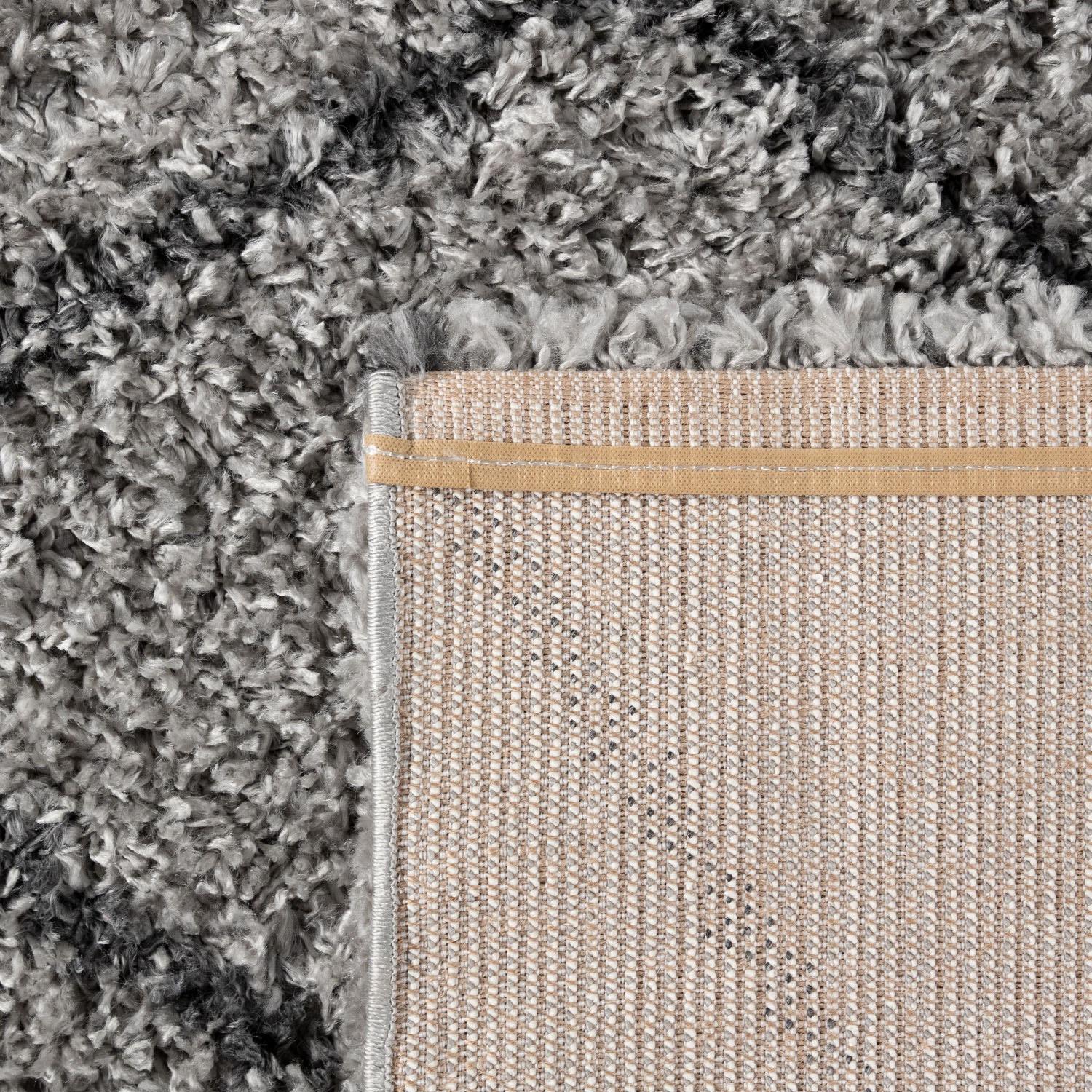 Paco Home Hochflor-Teppich »Kalmar 444«, rund, 40 mm Höhe, Scandi Design, Rauten Muster, weich & kuschelig