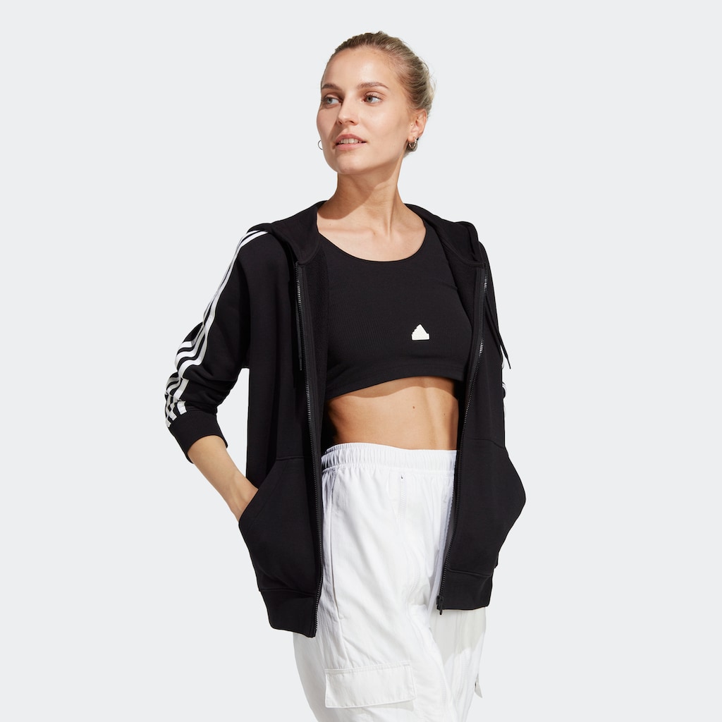 adidas Sportswear Kapuzensweatshirt »ESSENTIALS 3STREIFEN FRENCH TERRY REGULAR KAPUZENJACKE«