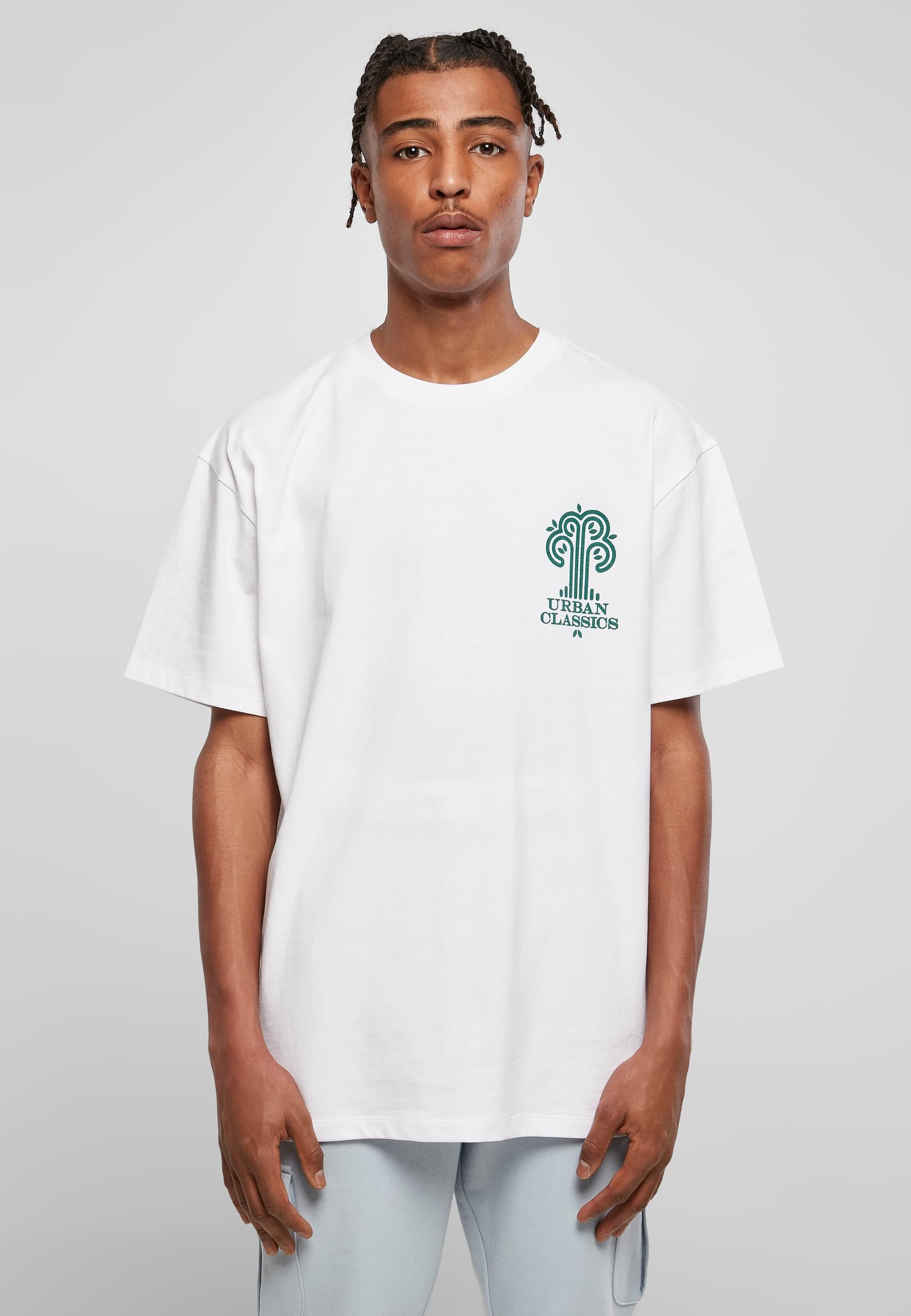 URBAN CLASSICS T-Shirt »Urban Classics Herren Organic Tree Logo Tee«, (1 tlg.)
