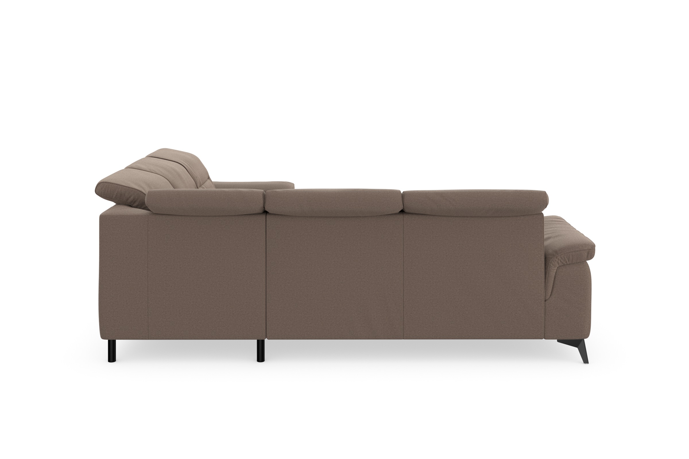 sit&more Ecksofa »Sinatra L-Form«, optinal mit Kopfteilverstellung und Armteilfunktion, Metallfüße