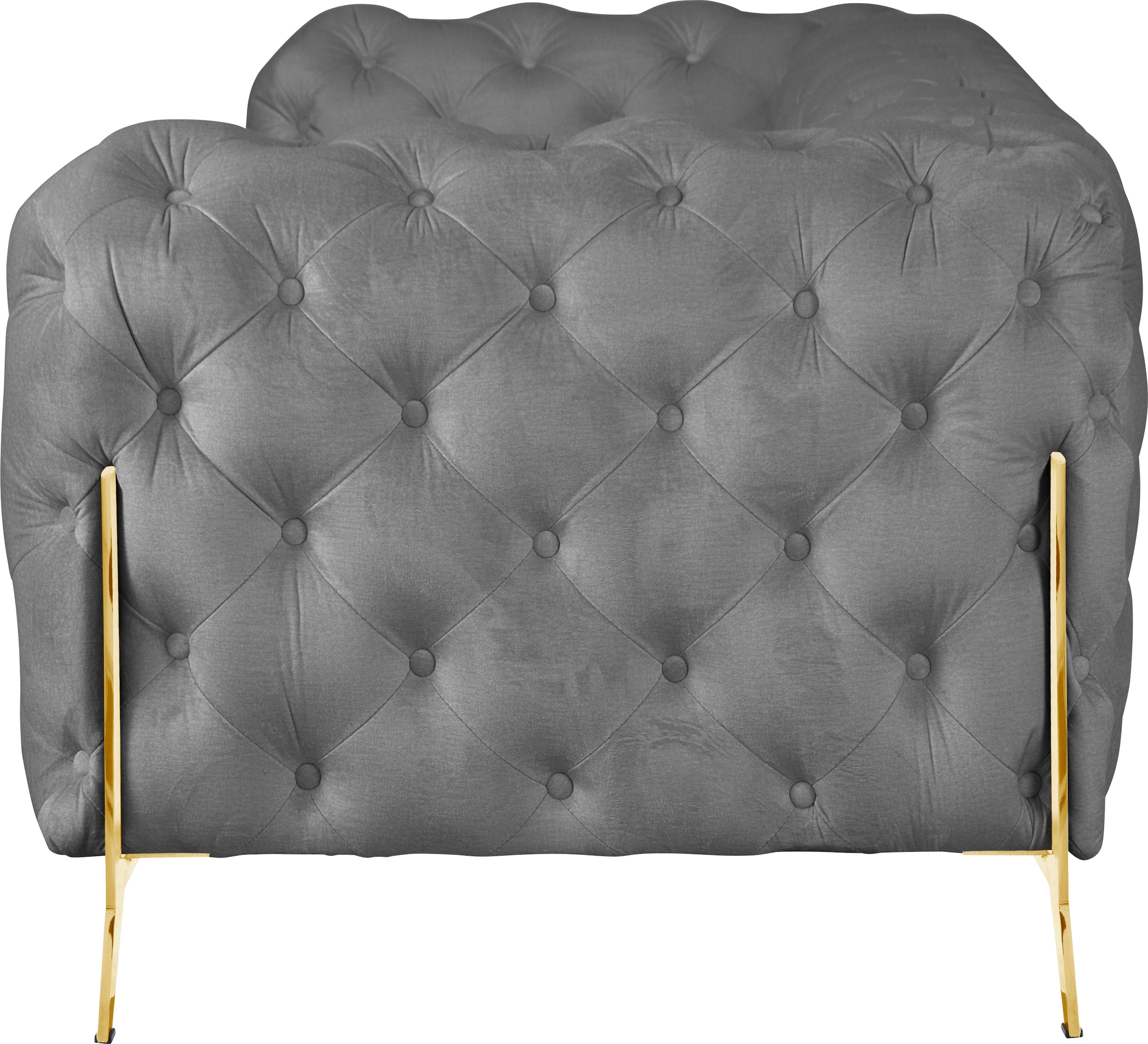Leonique Chesterfield-Sofa »Amaury«, aufwändige Knopfheftung, moderne Chesterfield Optik, Fußfarbe wählbar
