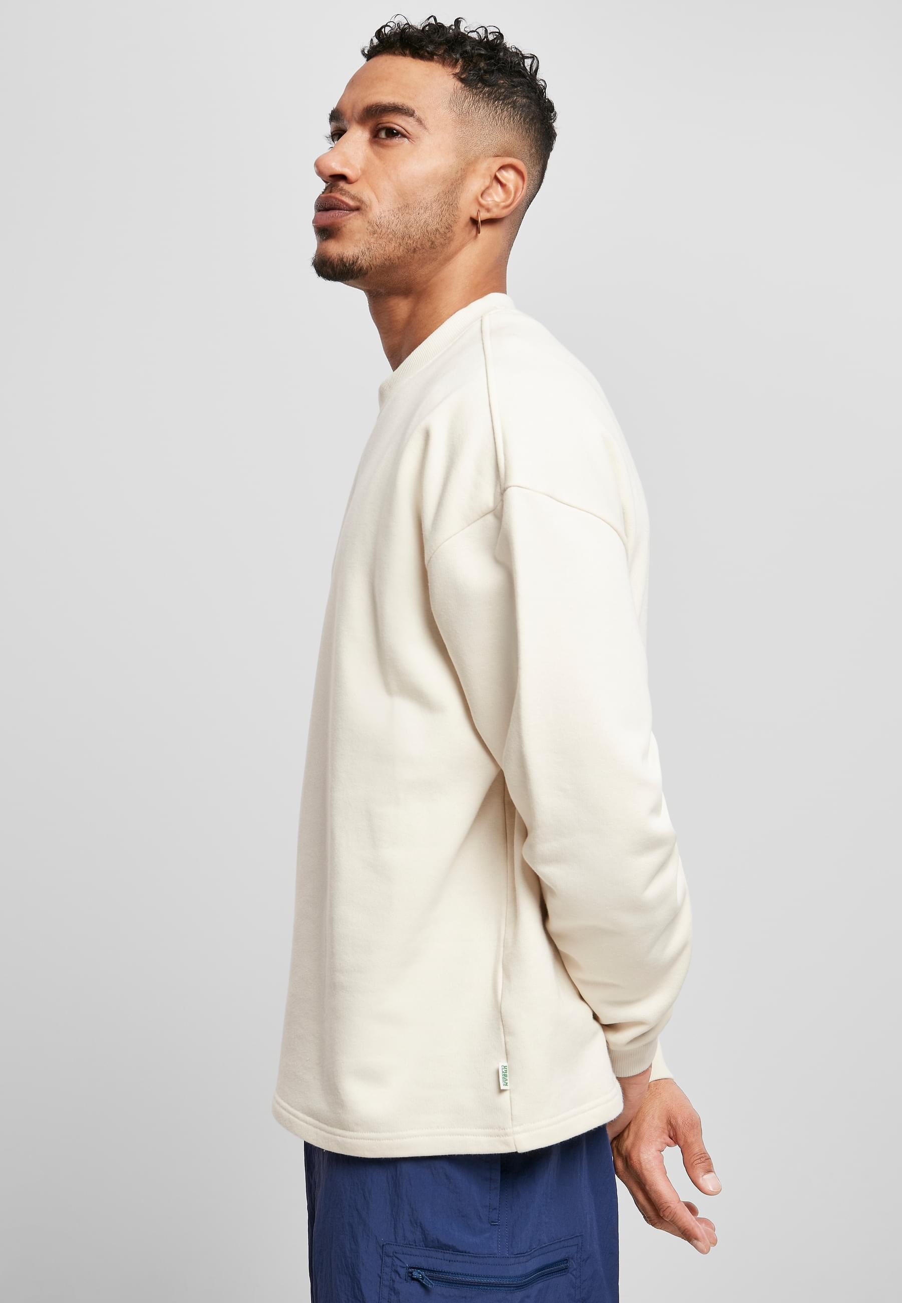 URBAN CLASSICS Rundhalspullover »Urban Classics Herren Organic Oversized Boxy Crew«, (1 tlg.)