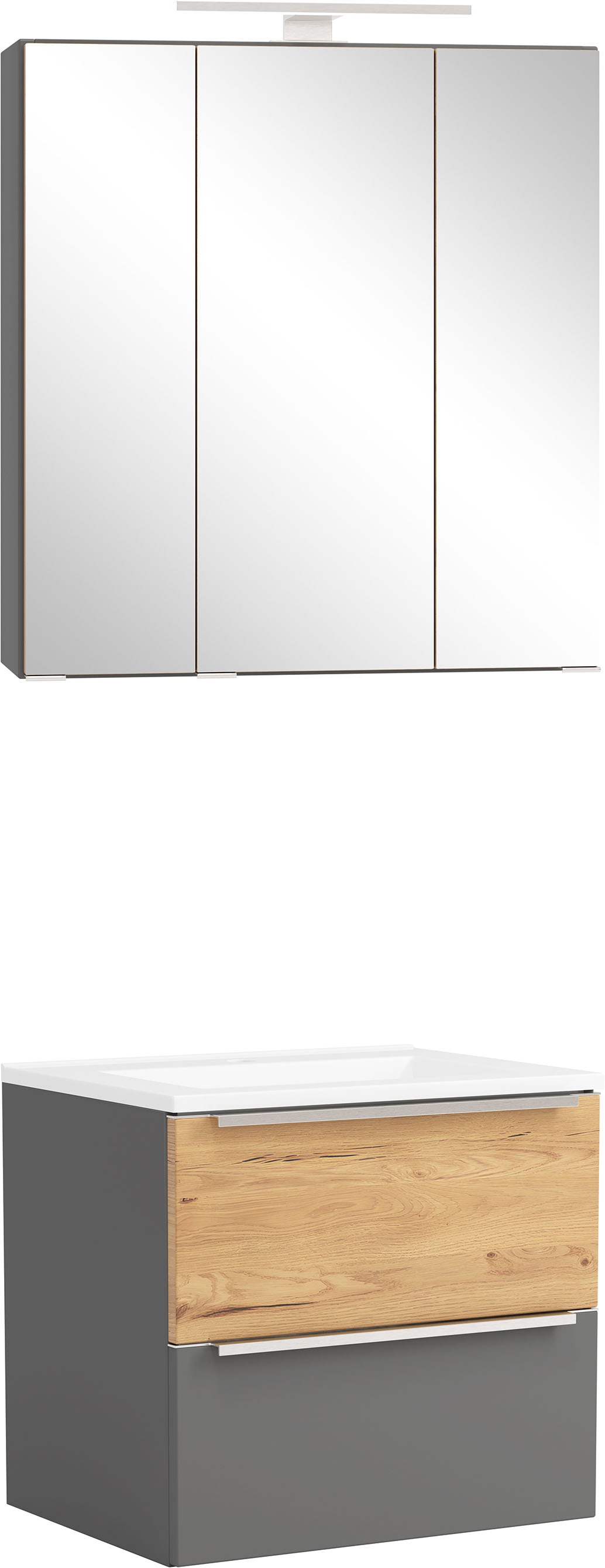 welltime Badmöbel-Set "TRIENT, Set: Spiegelschrank und Waschtisch" 2 Stk. tlg.