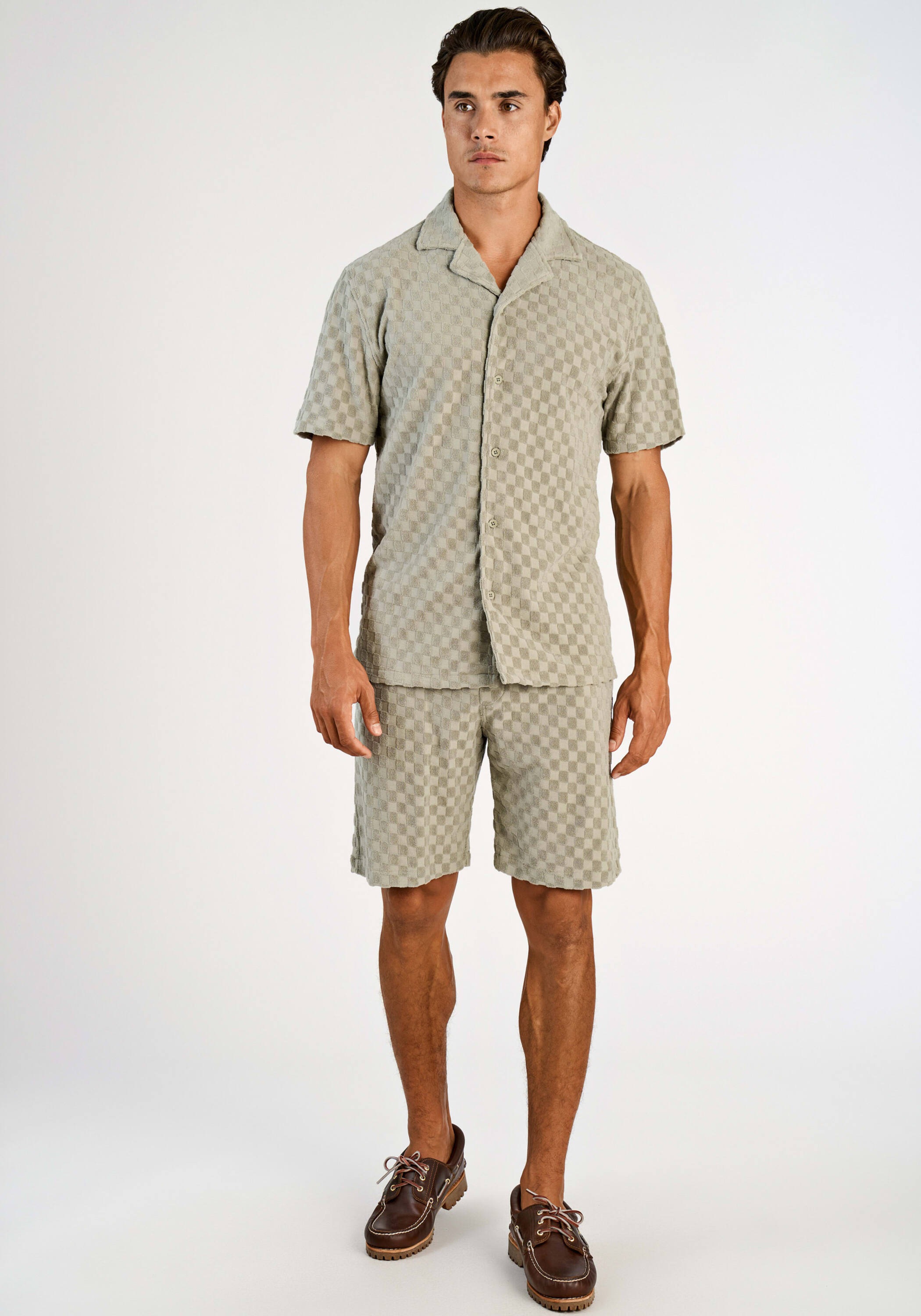 Flanellhemd LINDBERGH "Freizeithemd Relaxed Fit", Herren, Gr. S, Normalgrößen, dusty olive, Obermaterial: 83% Baumwolle, 17% Polyester, Hemden 2