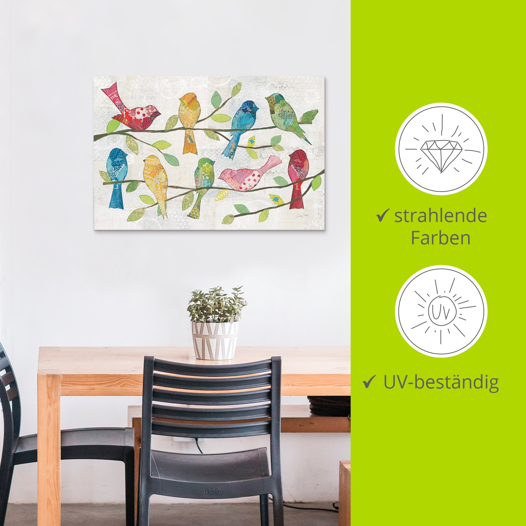 Artland Wandbild »Catching Up VI« Vogelbilder 1 Stk. tlg. als Alubild, Leinwandbild, Poster, Wandaufkleber in verschied. Größen