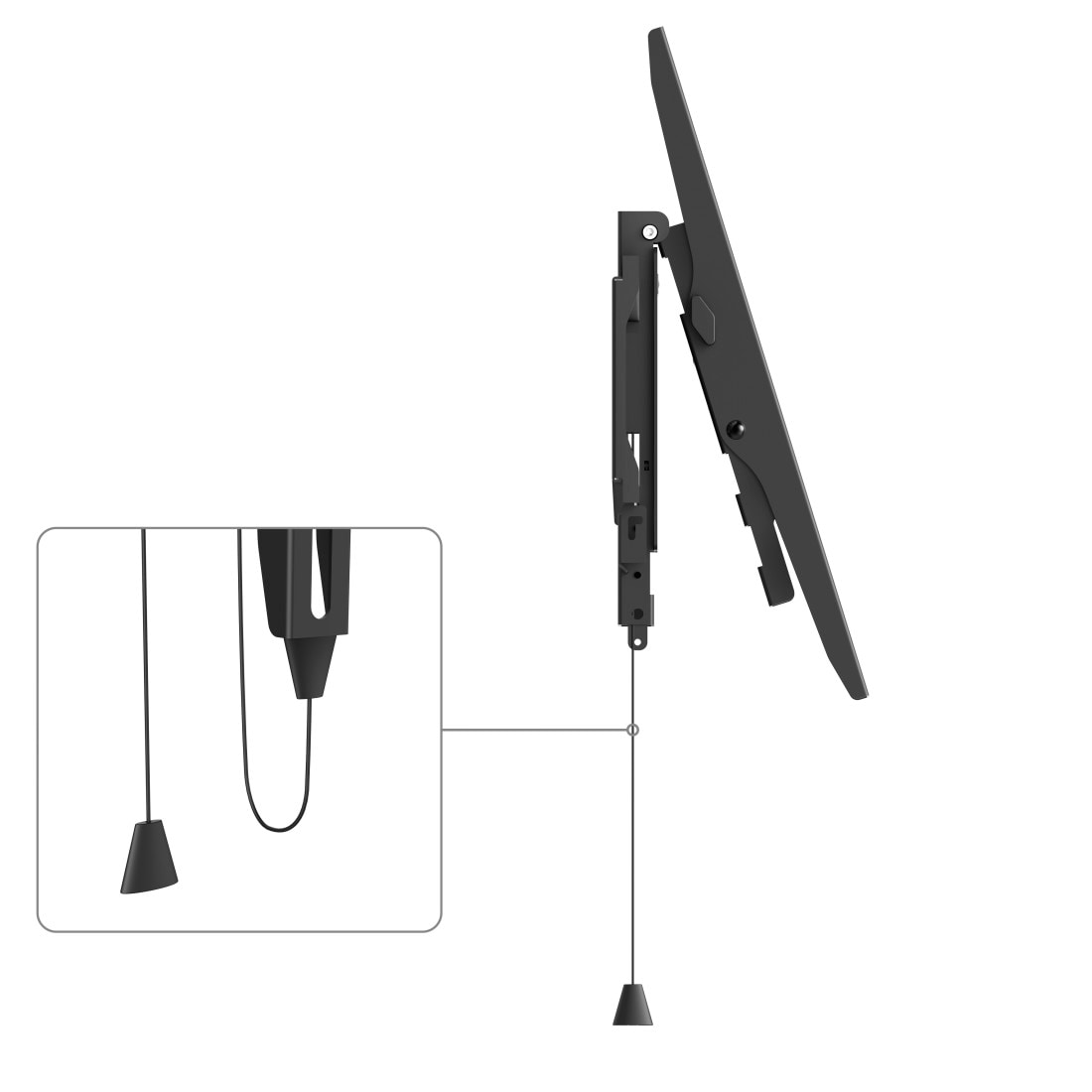 Hama TV-Wandhalterung »Wandhalterung (neigbar, 37" - 90", VESA 600x400)«, bis 229 cm Zoll, mit Diebstahlschutz