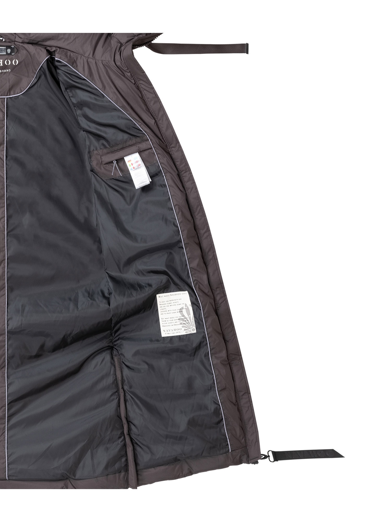 Navahoo Winterjacke »Mondmaedchen« Extra langer Schnitt mit seitlichen Schlitzen